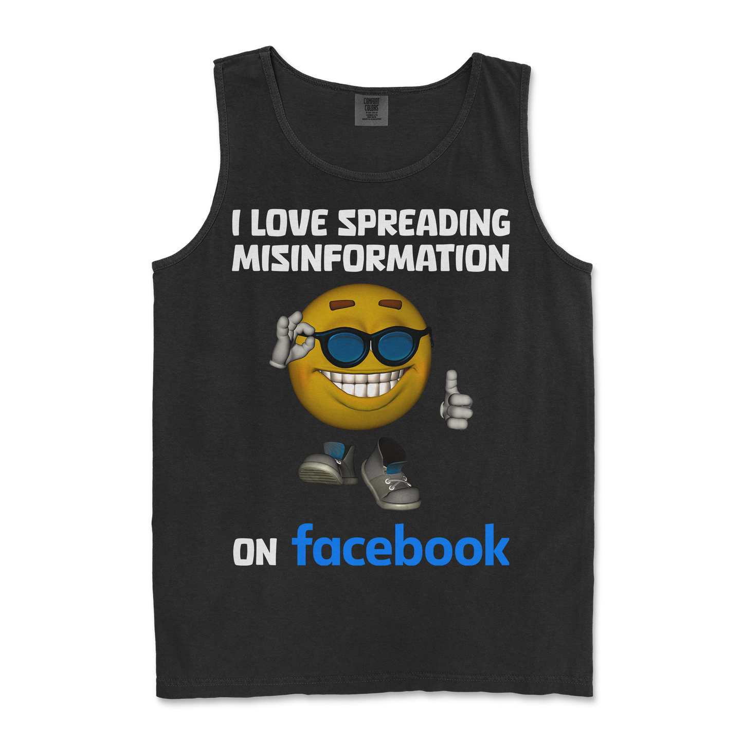 Comfort Colors Tank Top Spreadin Misinformation in Black