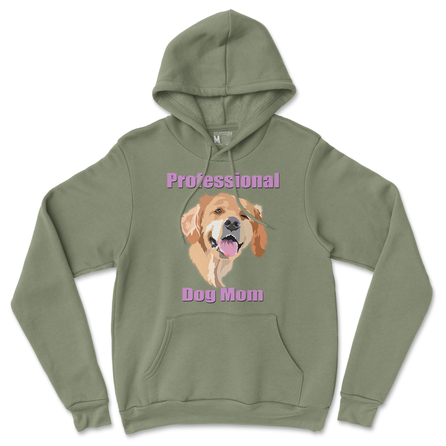 Gildan SoftStyle Hoodie Dog Mom in Military Green