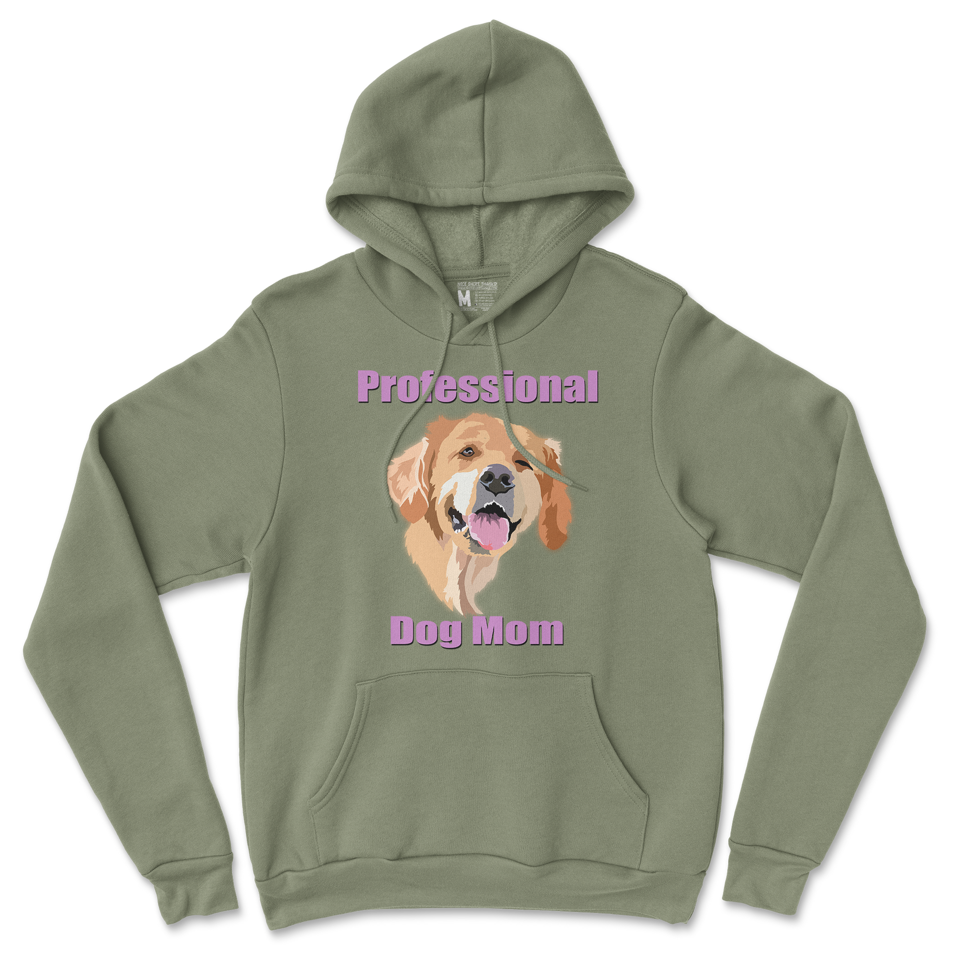 Gildan SoftStyle Hoodie Dog Mom in Military Green