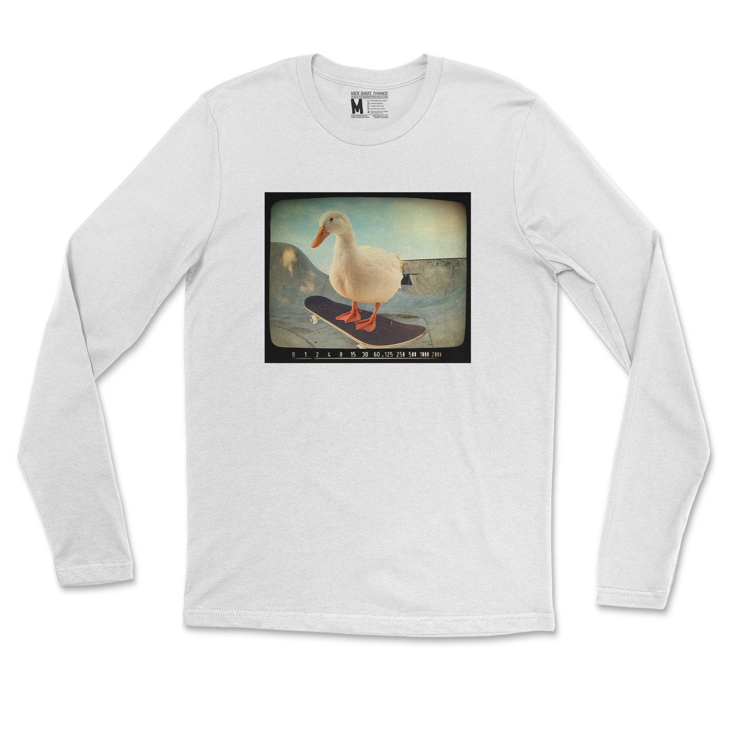 Gildan SoftStyle Long Sleeve Do A Flip in White