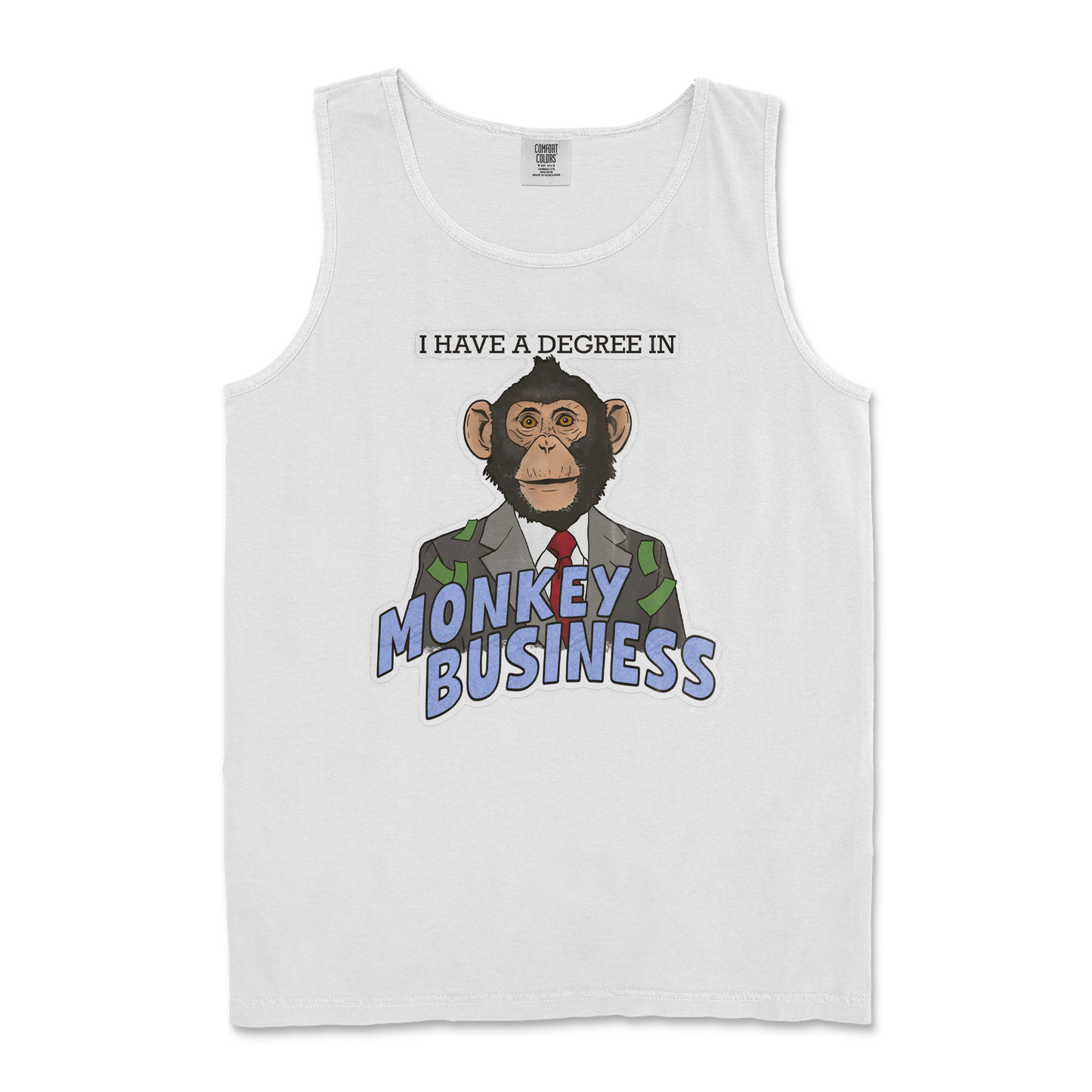 Comfort Colors Tank Top Monkey Business in White