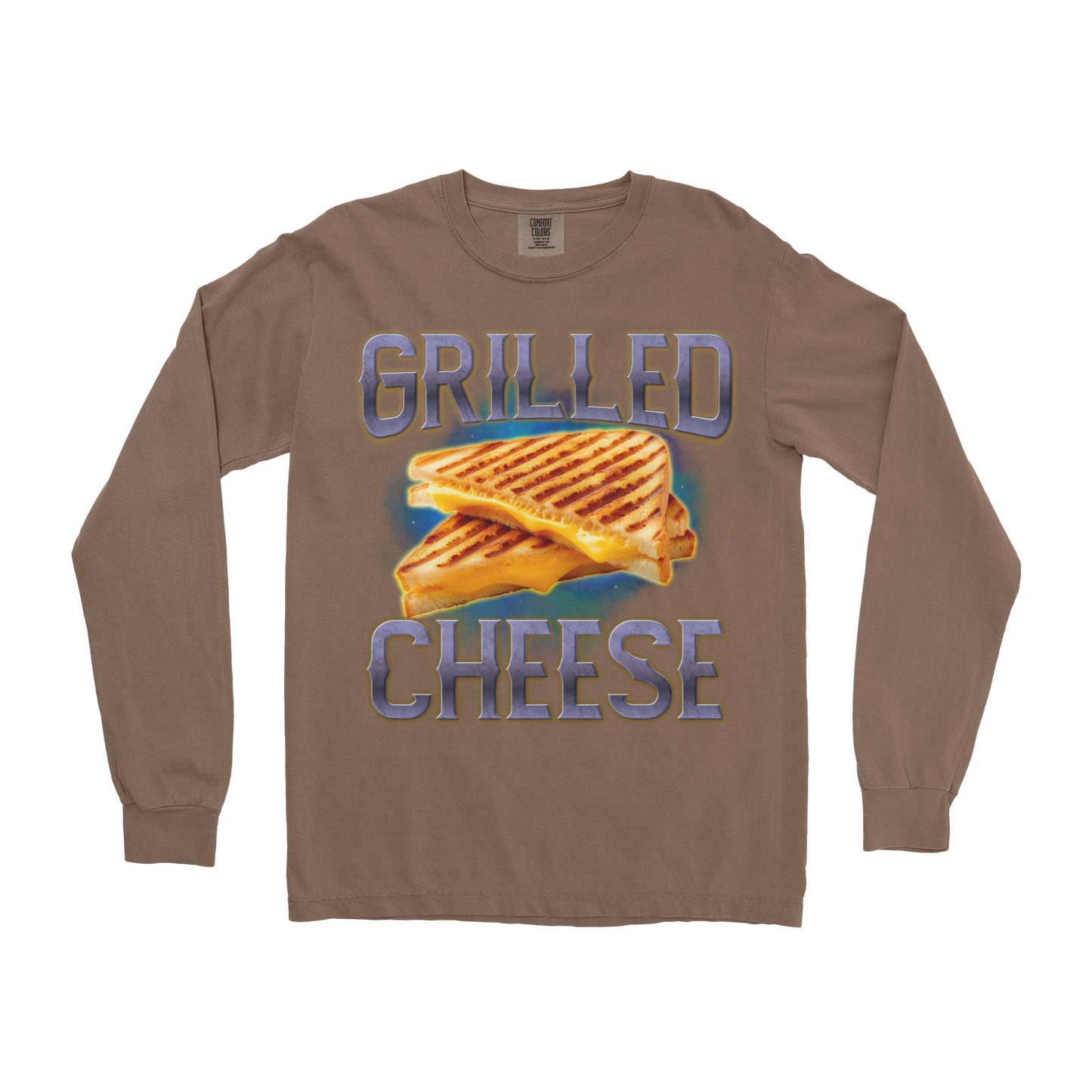 Comfort Colors Long Sleeve Grilled Cheese in Espresso