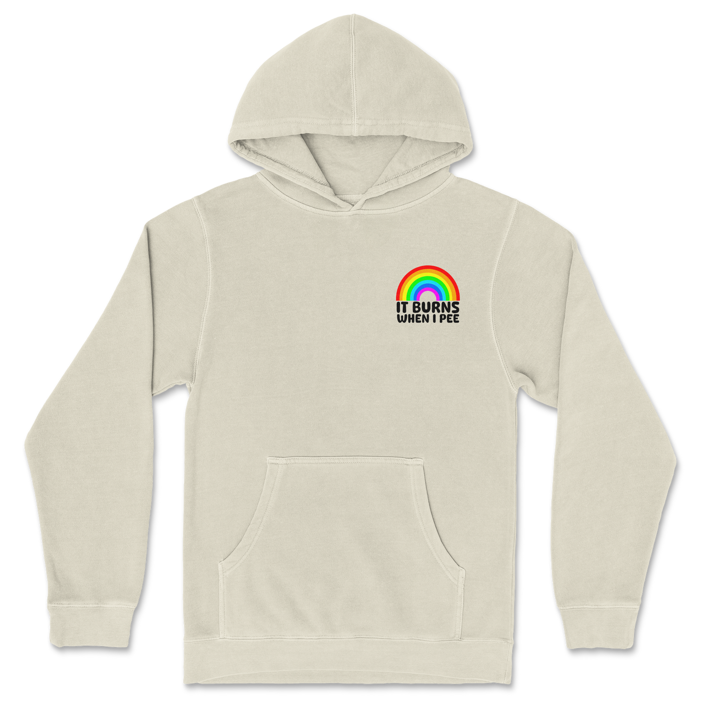 Independent Clothing Co. Hoodie Burns When I Pee in Ivory