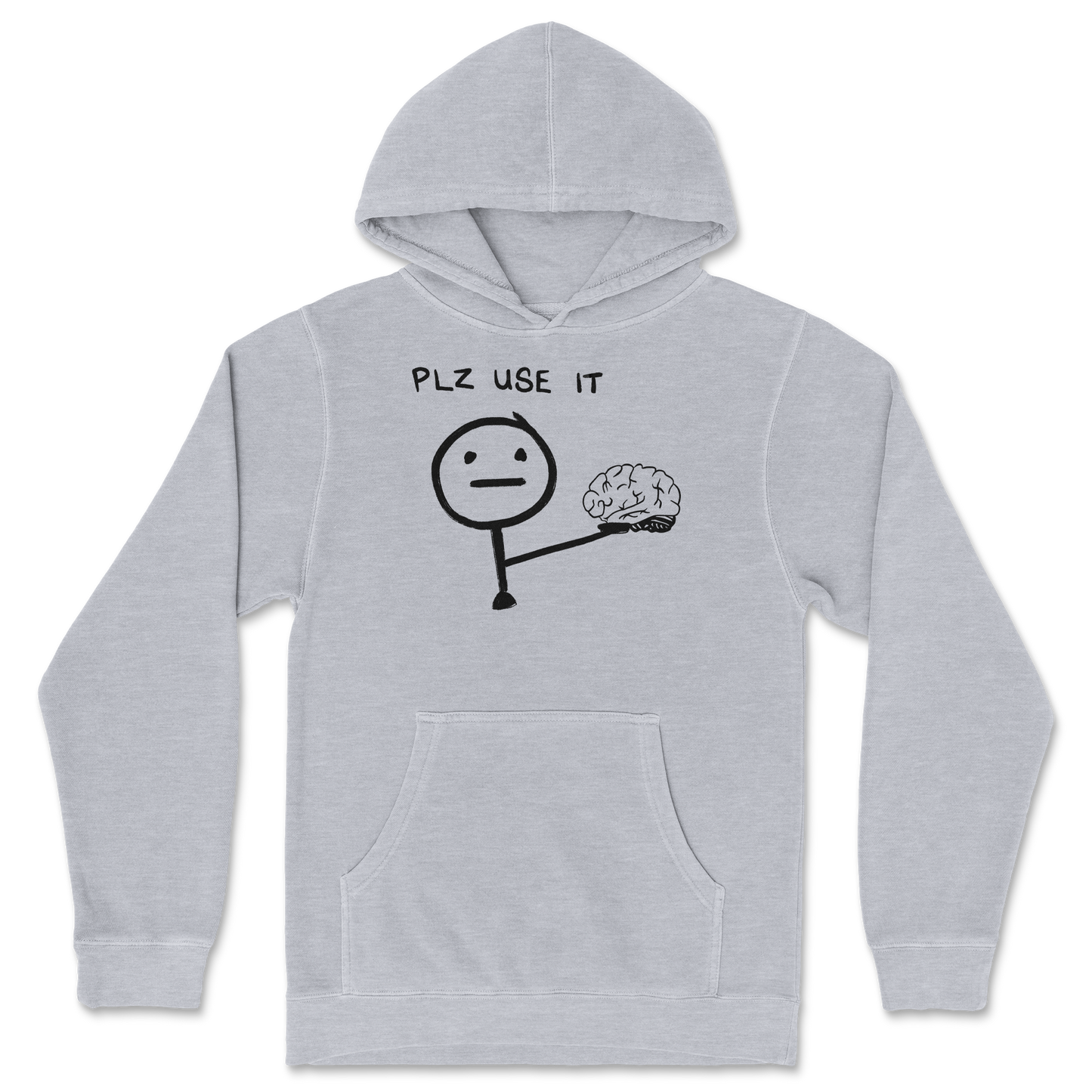 Independent Clothing Co. Hoodie Plz Use It in Grey-Heather