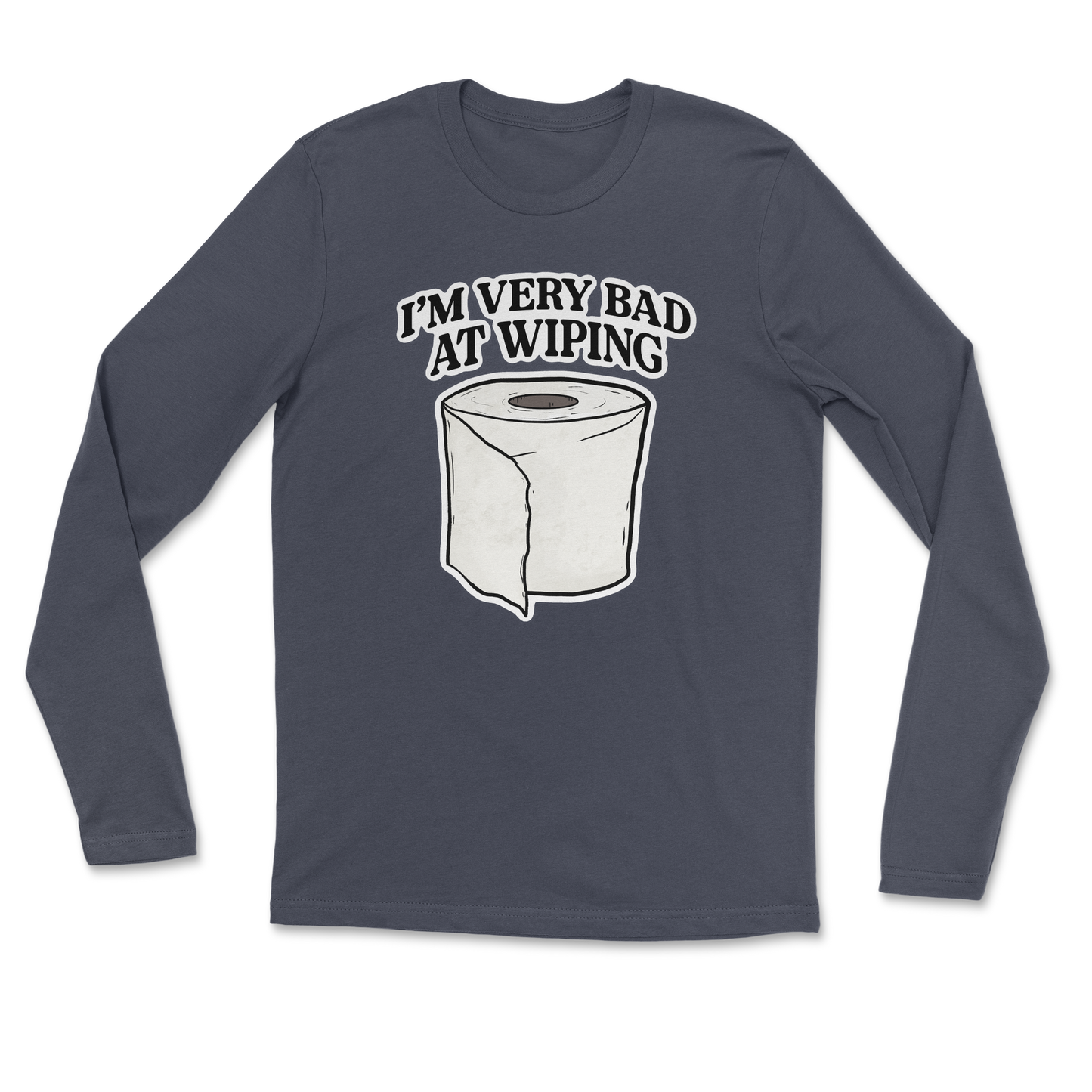 Heavy Blend Long Sleeve Bad Wiper in Navy