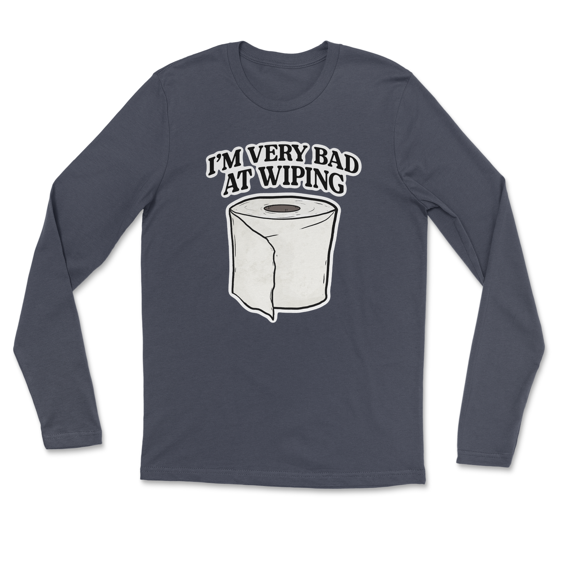 Heavy Blend Long Sleeve Bad Wiper in Navy