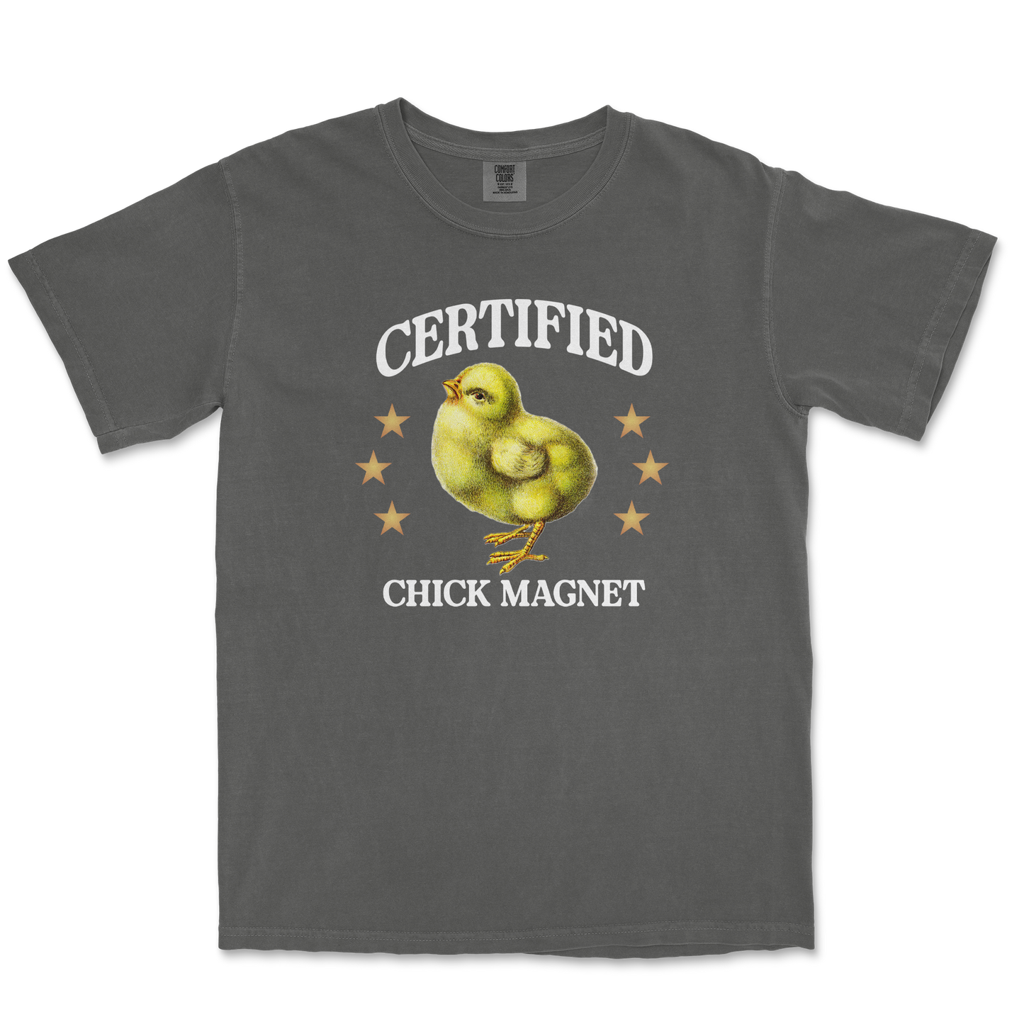Comfort Colors T-Shirt Chick Magnet in Pepper