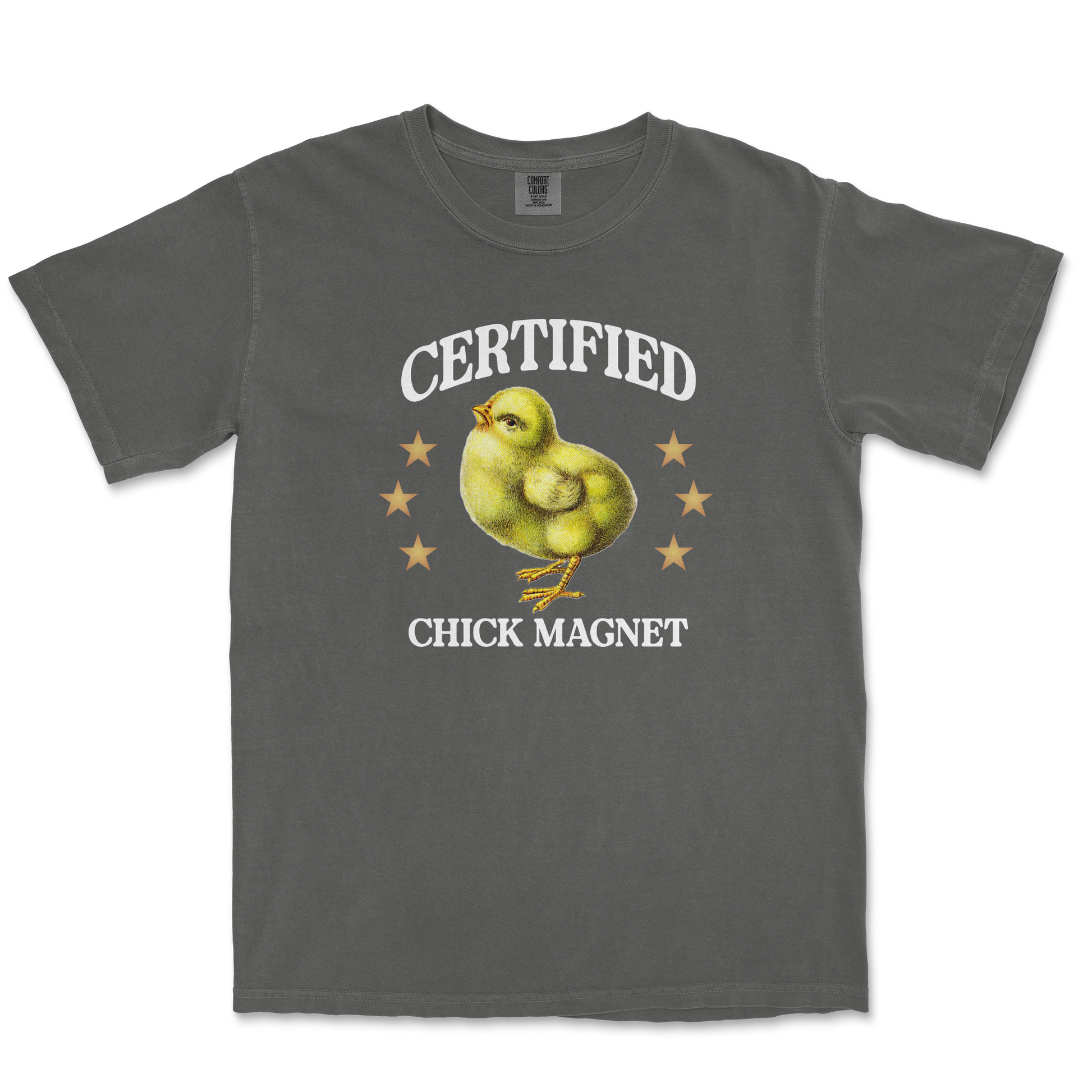 Comfort Colors T-Shirt Chick Magnet in Pepper