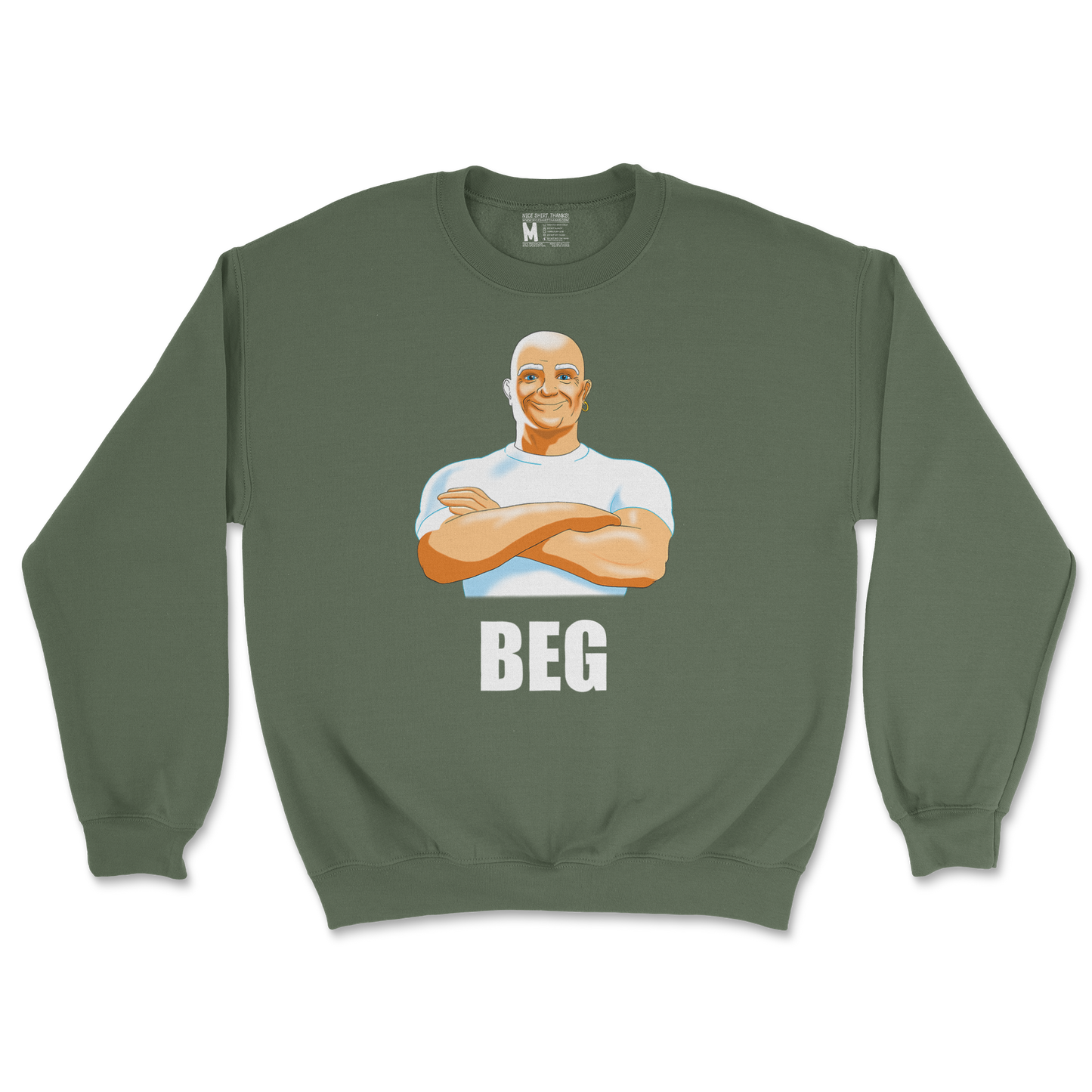 Gildan SoftStyle Crew Neck Beg in Military Green