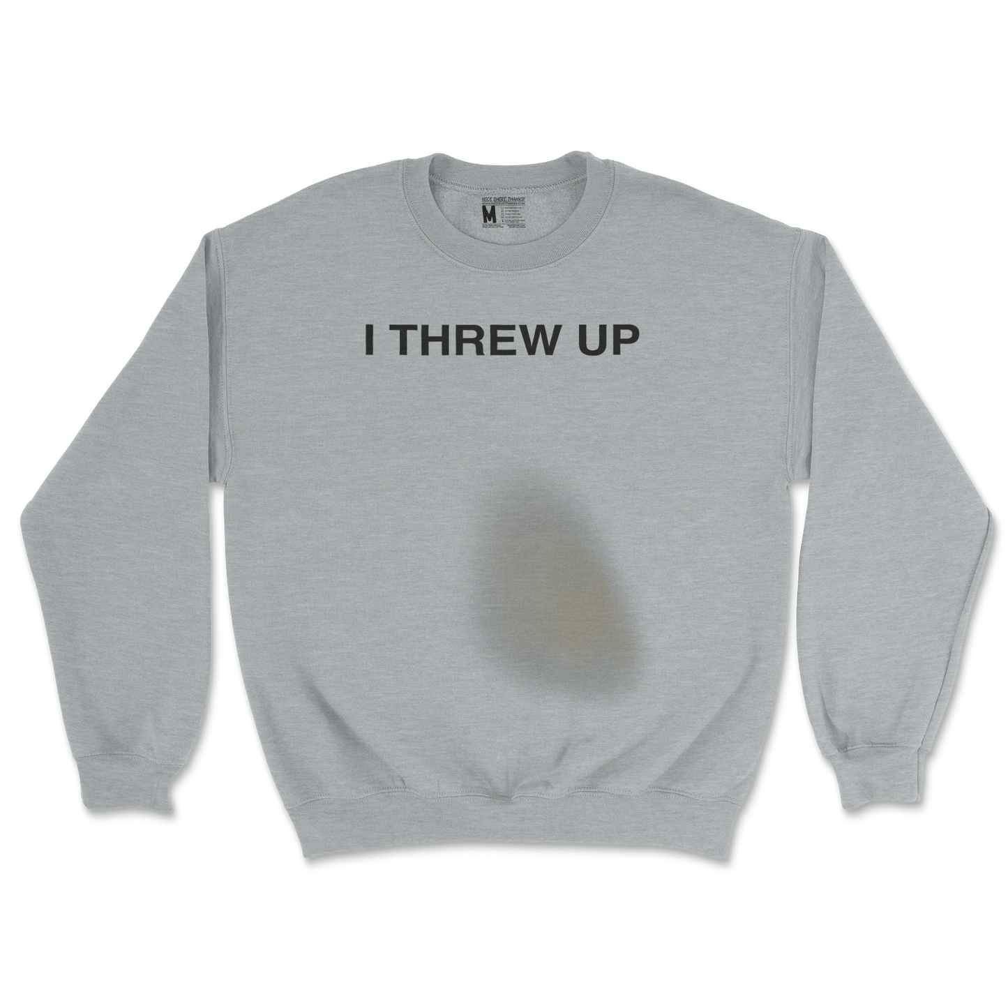 Gildan SoftStyle Crew Neck Mom I Threw Up in Sports Grey
