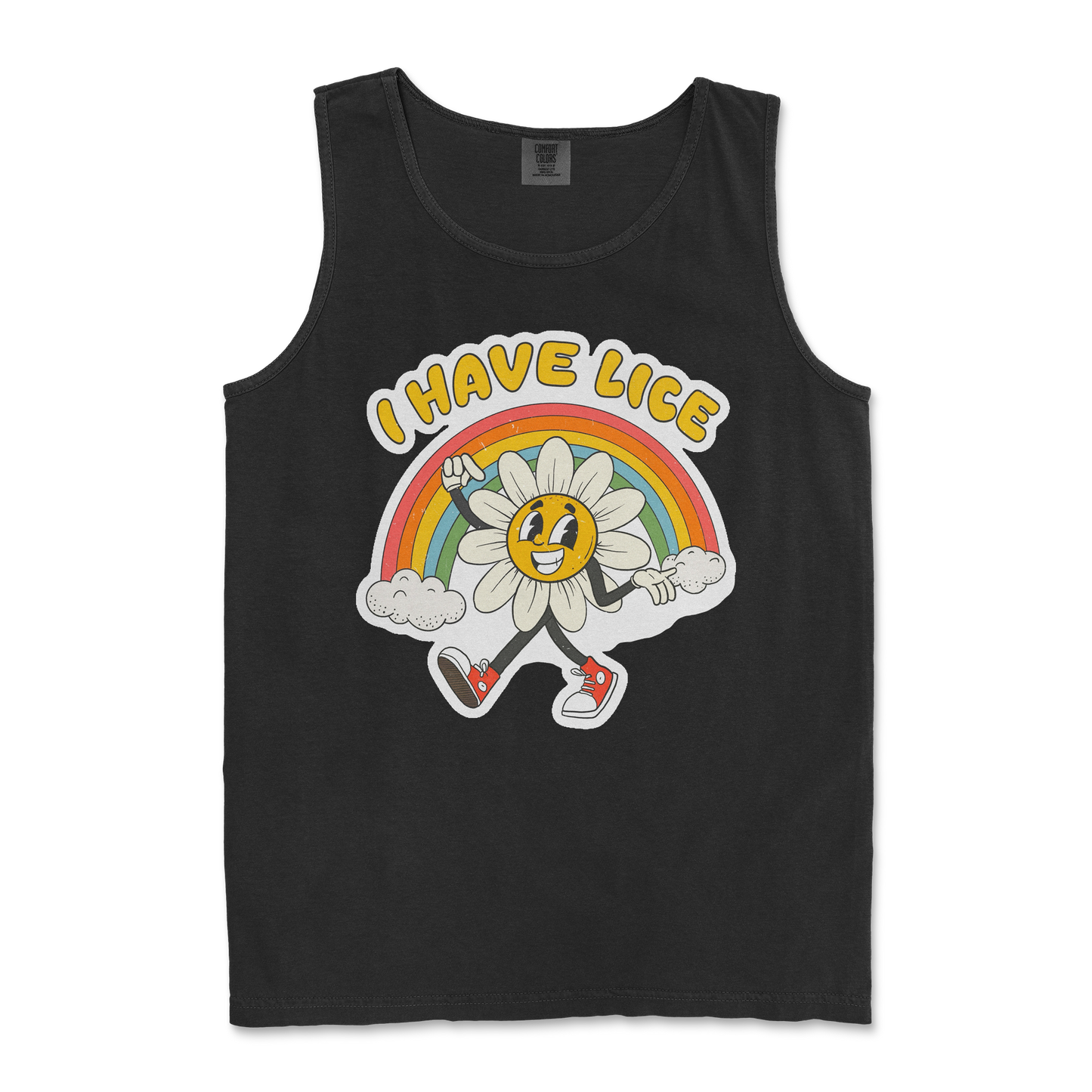 Comfort Colors Tank Top Lice  in Black