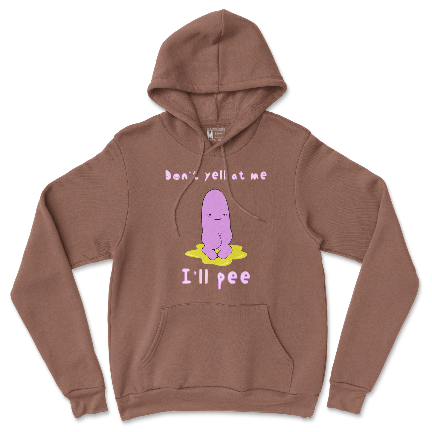Gildan SoftStyle Hoodie Dont Yell 2 in Cocoa