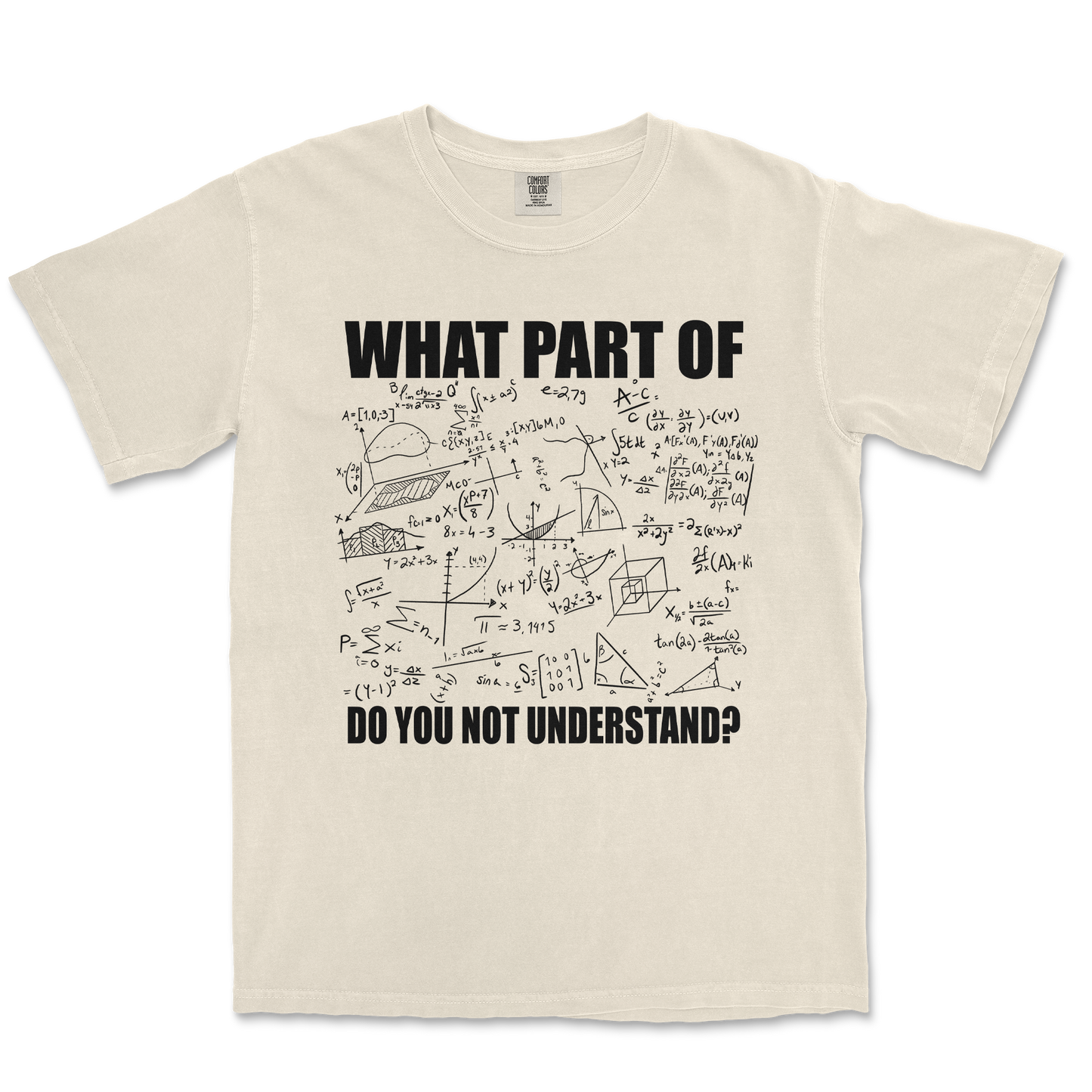Comfort Colors T-Shirt Math Problem in Ivory
