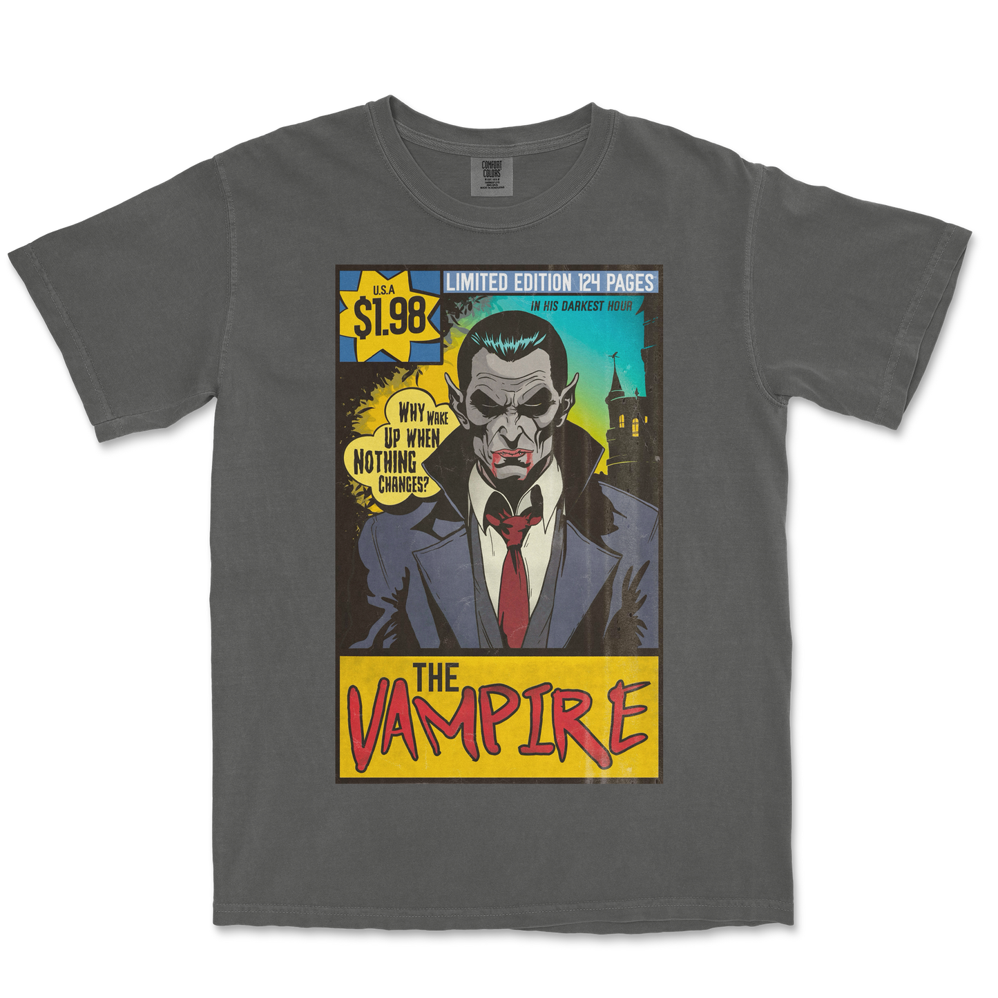 Comfort Colors T-Shirt Sad Vampire in Pepper