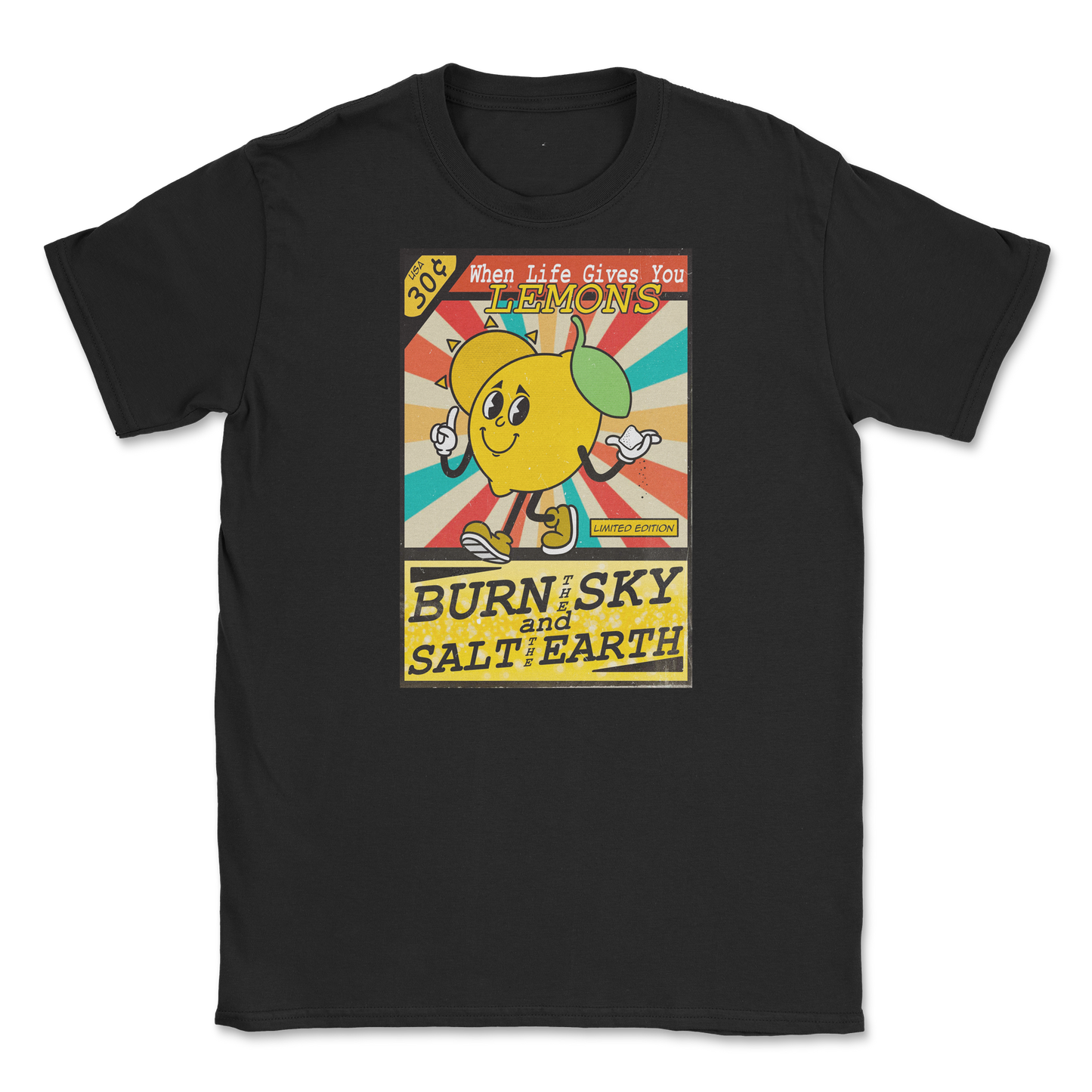 Gildan SoftStyle T-Shirt Life Gives You Lemons in Black
