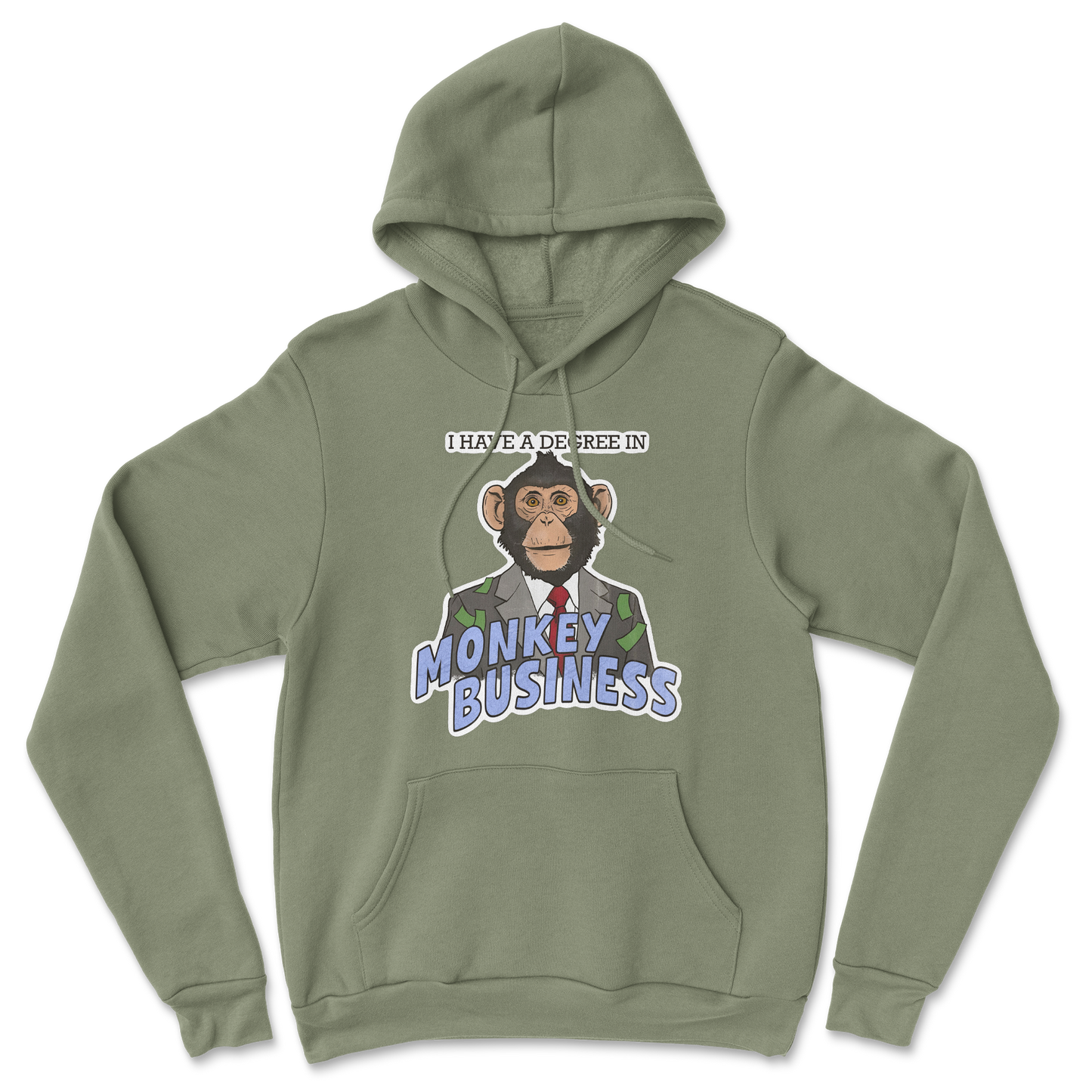 Heavy Blend Hoodie Monkey Business in Military Green