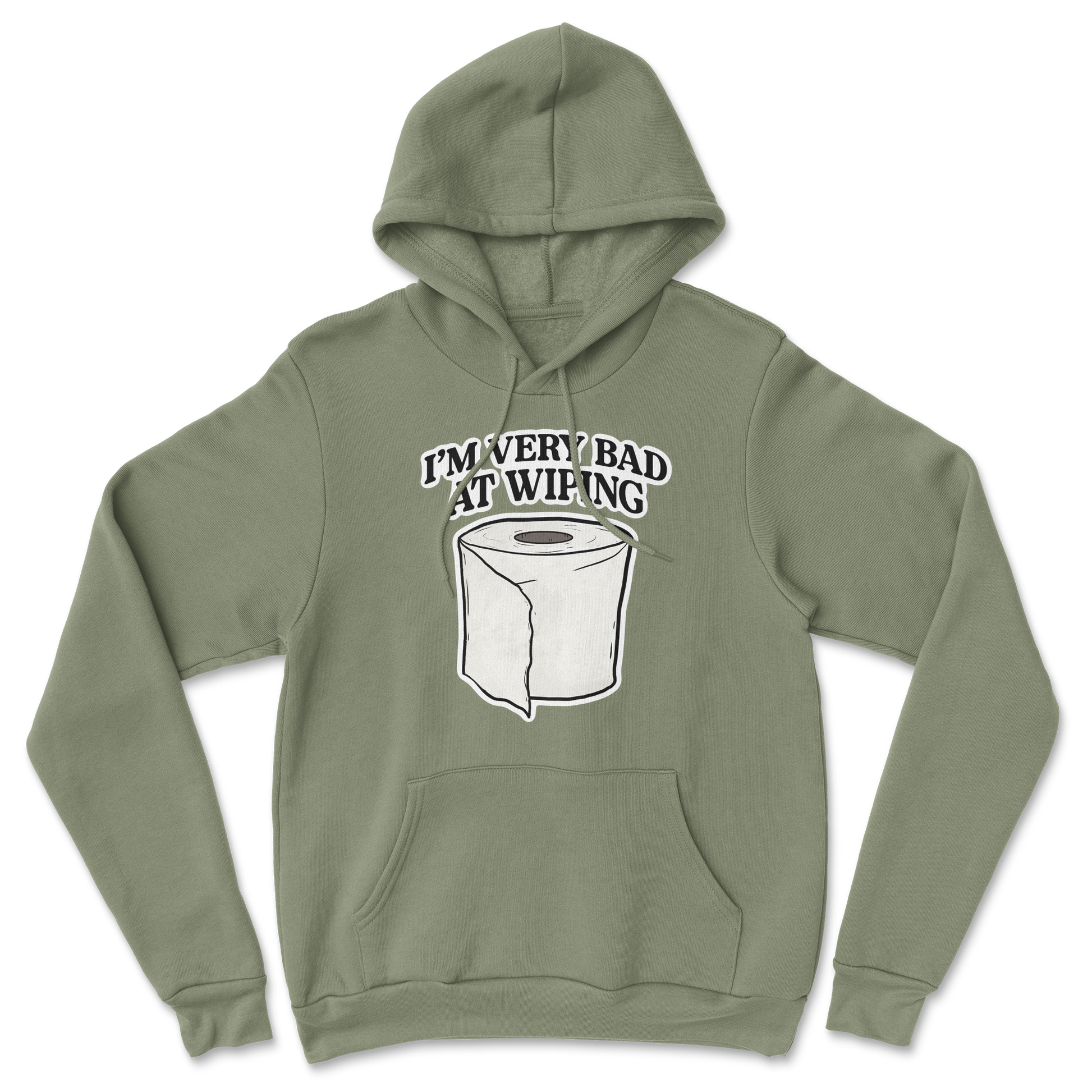 Heavy Blend Hoodie Bad Wiper in Military Green