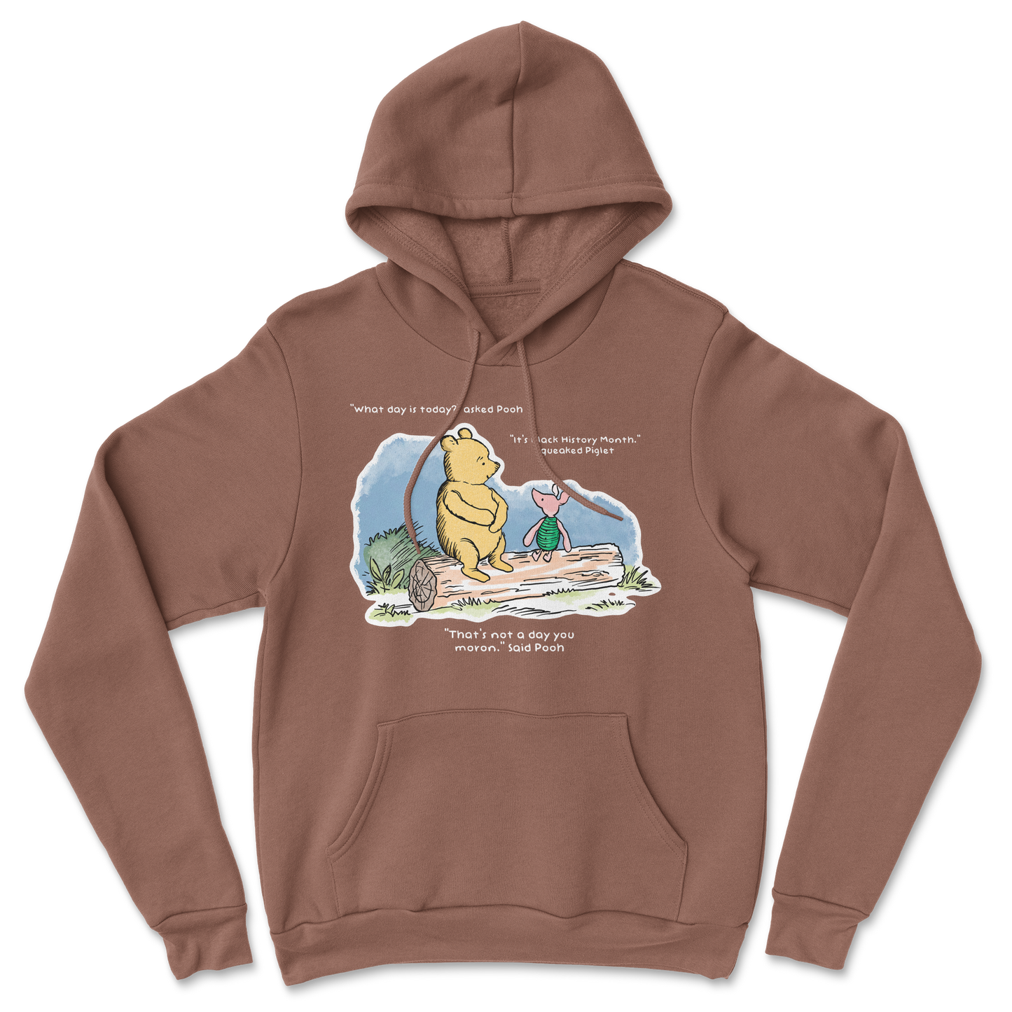 The Nice Shirt Hoodie Winnie the Pooh in Cocoa