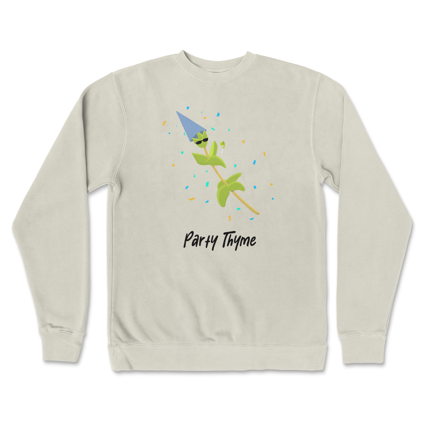 Independent Clothing Co. Crew Neck Party Thyme in Bone