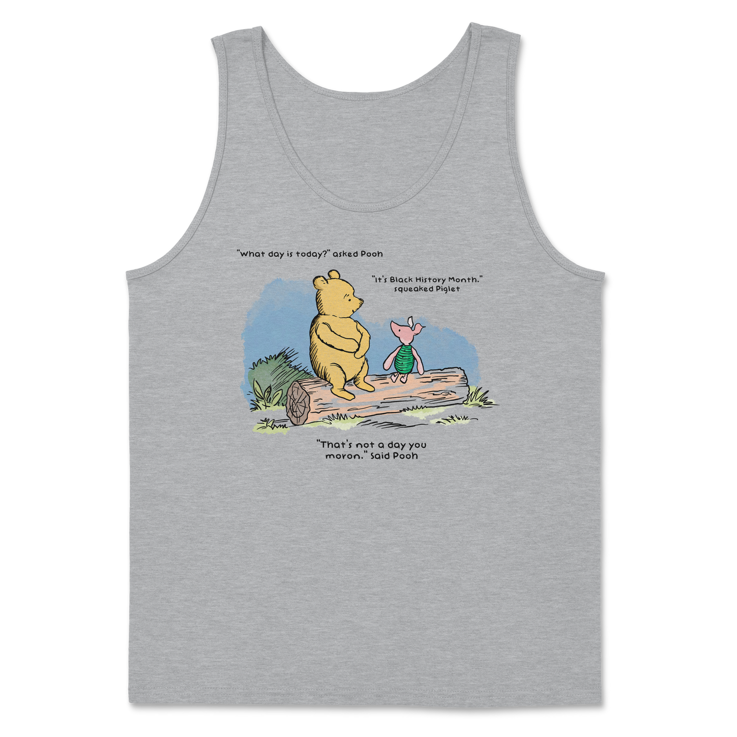 The Nice Shirt Tank Top Winnie the Pooh in Sport-Grey