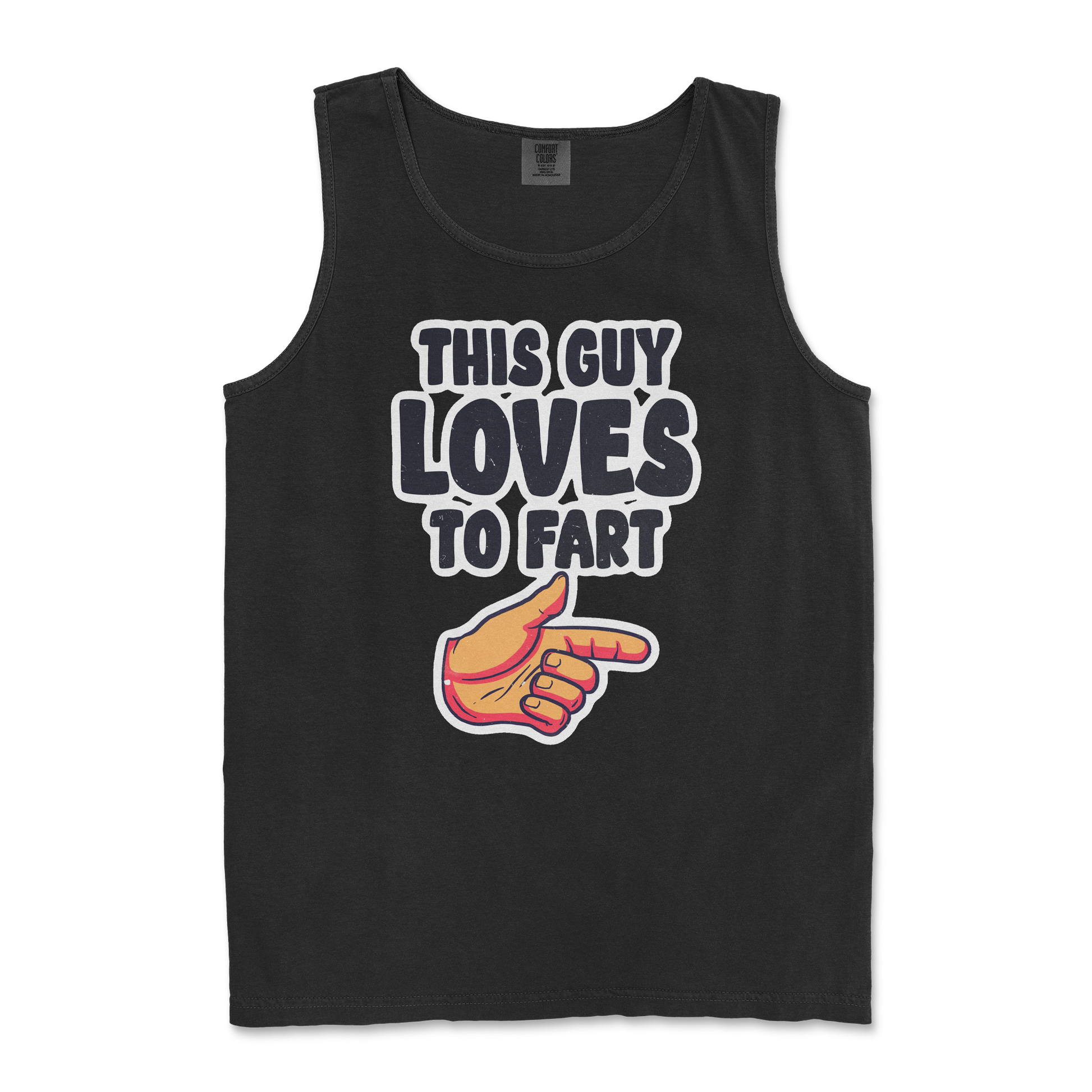Comfort Colors Tank Top Who Farted  in Black