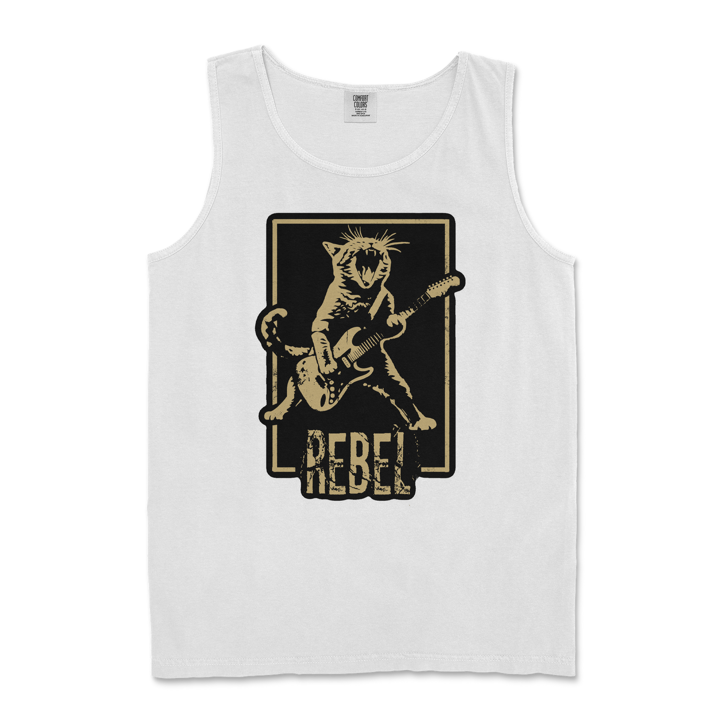 Comfort Colors Tank Top Rebel Kitty in White
