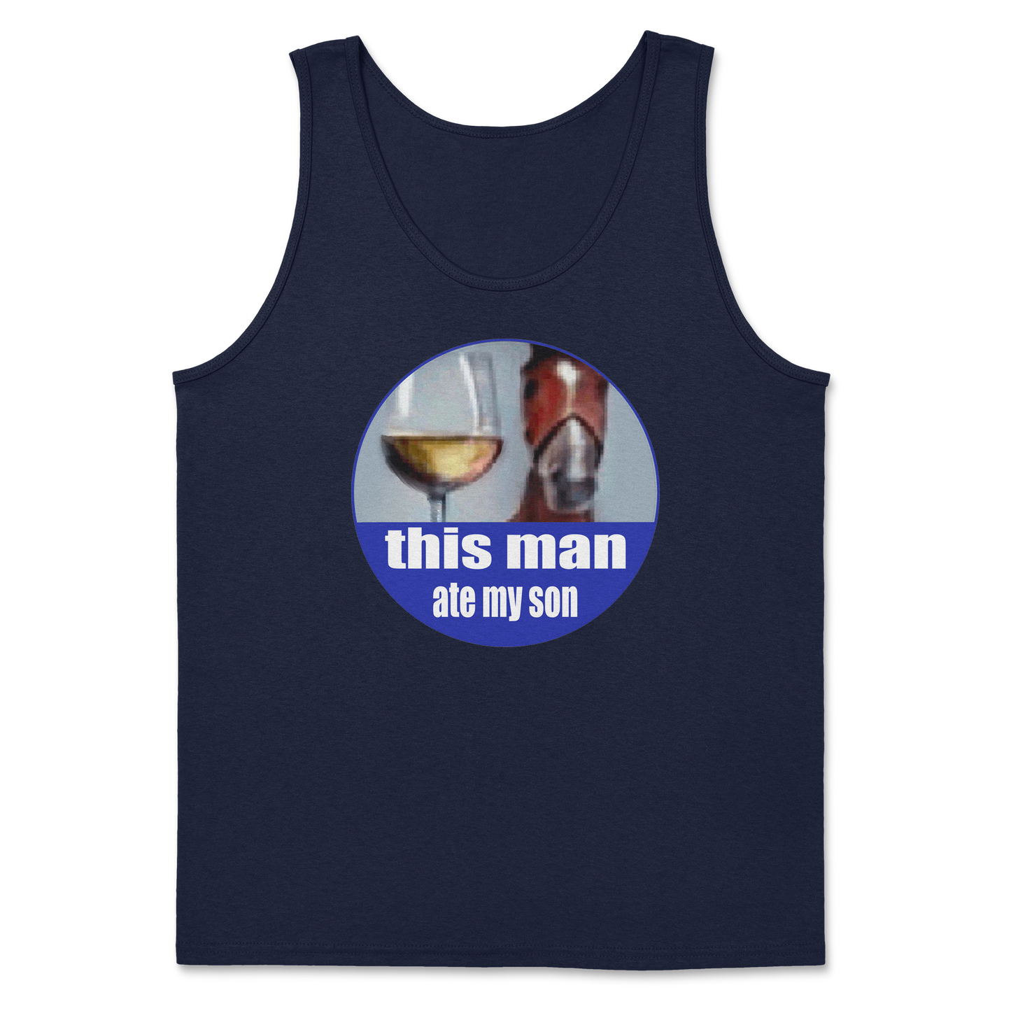 The Nice Shirt Tank Top This Man Ate My Son in Navy