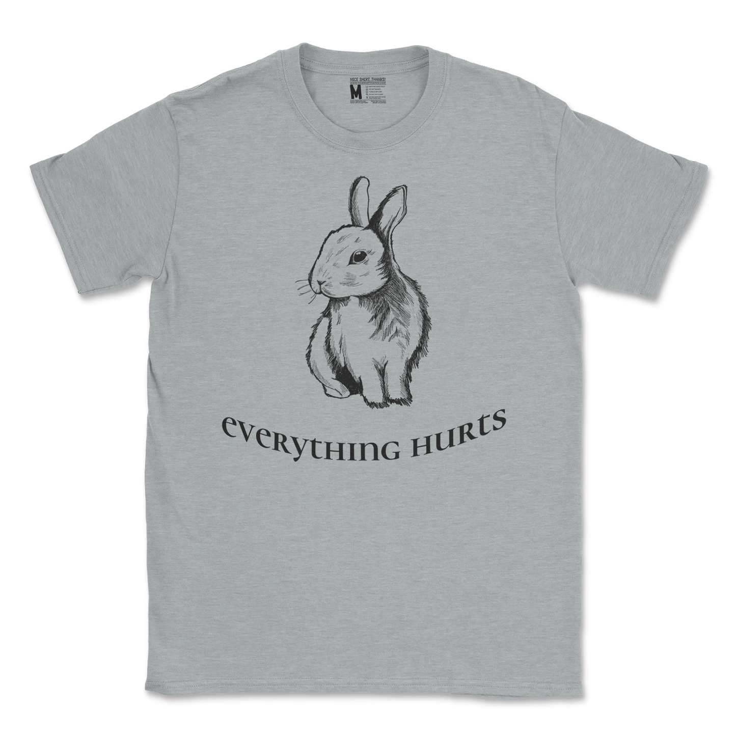 Gildan SoftStyle T-Shirt Everything Hurts in Sports Grey