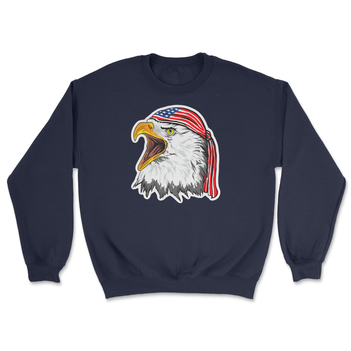 Heavy Blend Crew Neck Freedom Eagle in Navy