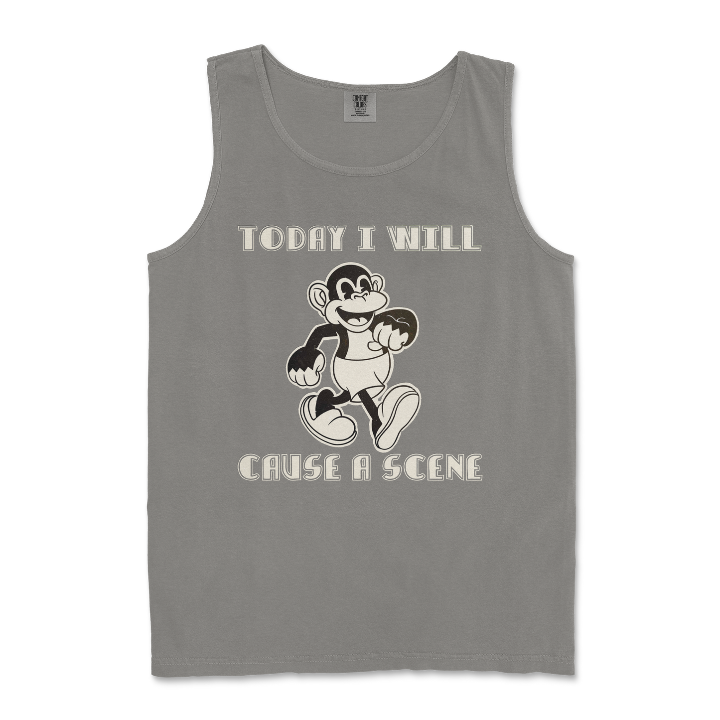 Comfort Colors Tank Top Cause A Scene in Grey