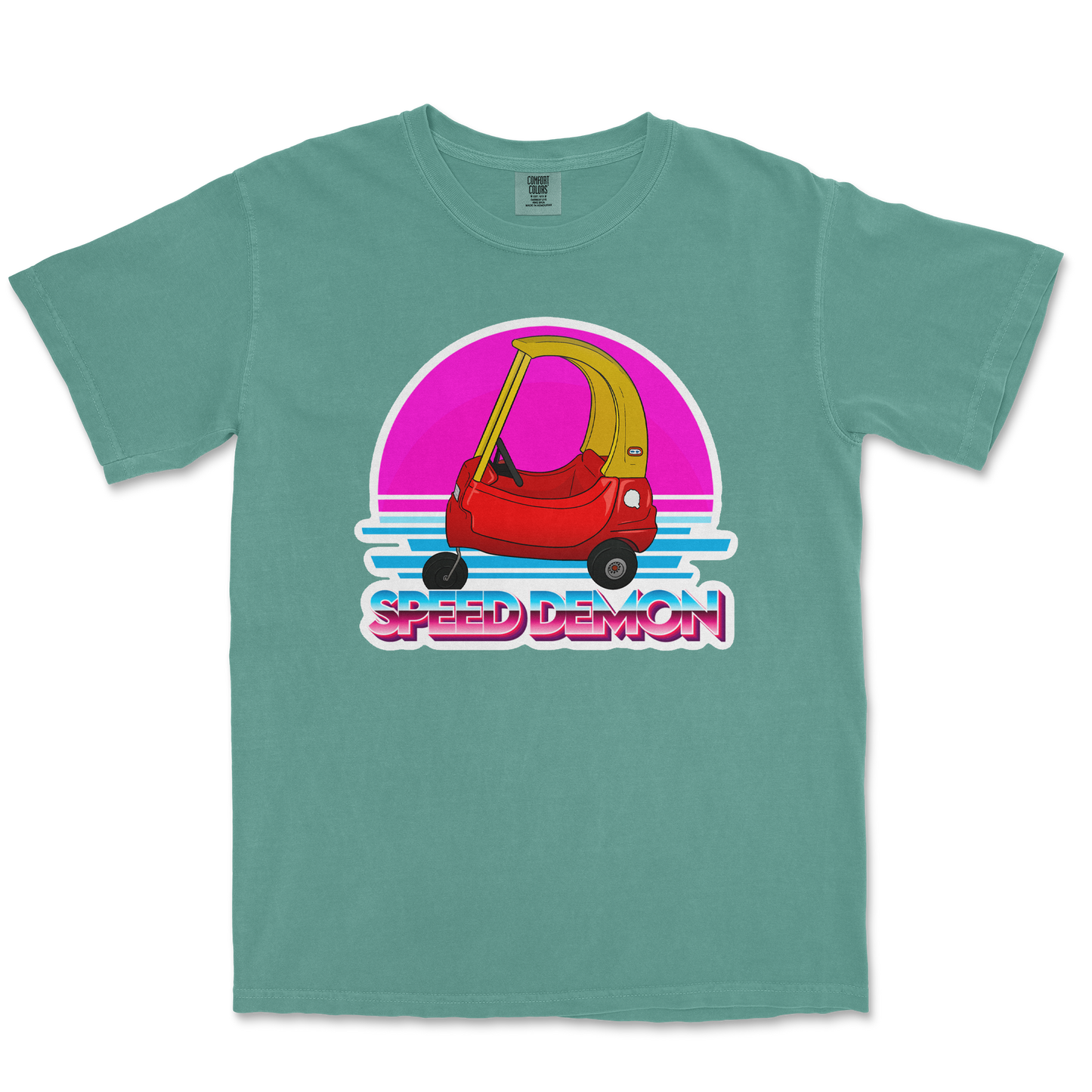 Comfort Colors T-Shirt Speed Demon in Light-Green