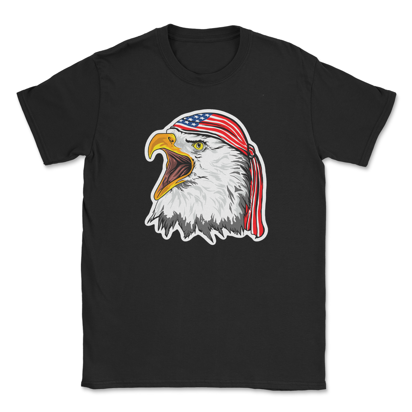 Heavy Blend T-Shirt Freedom Eagle in Black