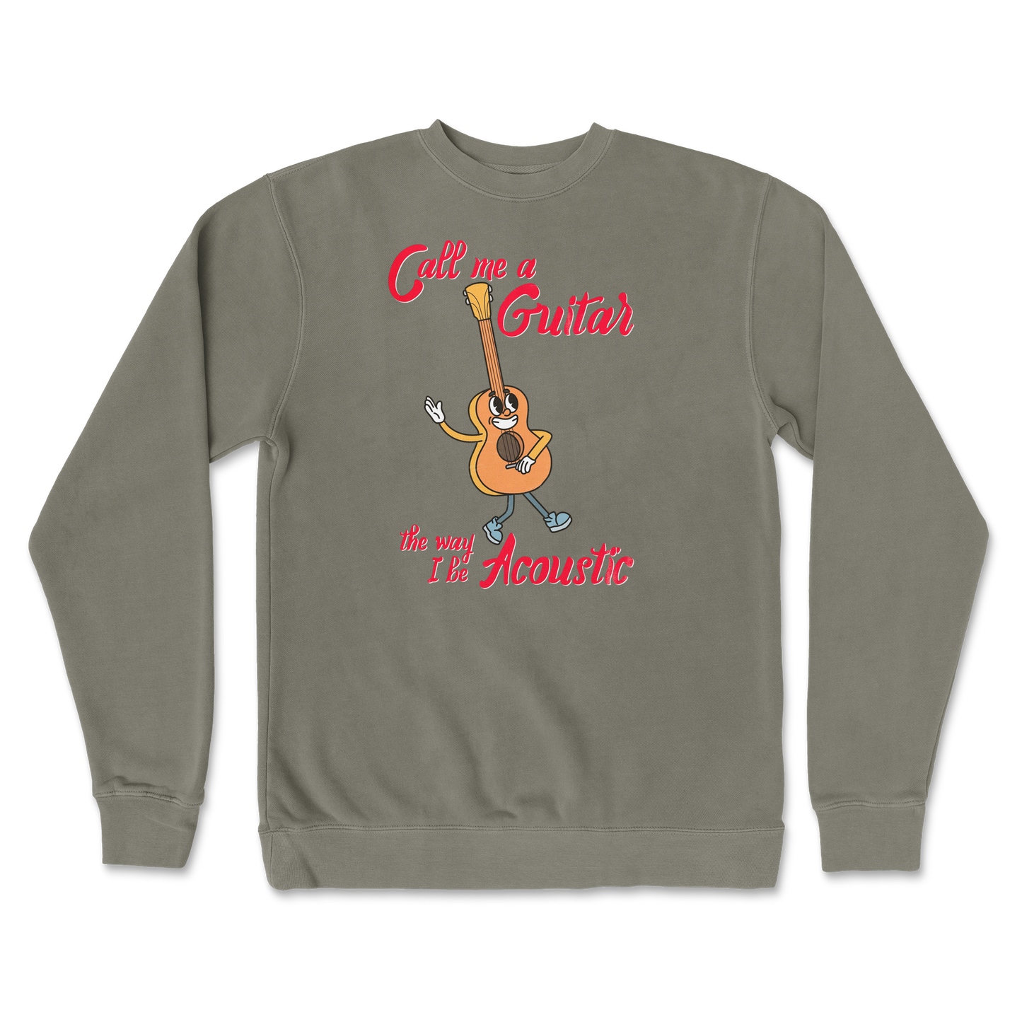 Independent Clothing Co. Crew Neck I Do Be Acoustic in Army