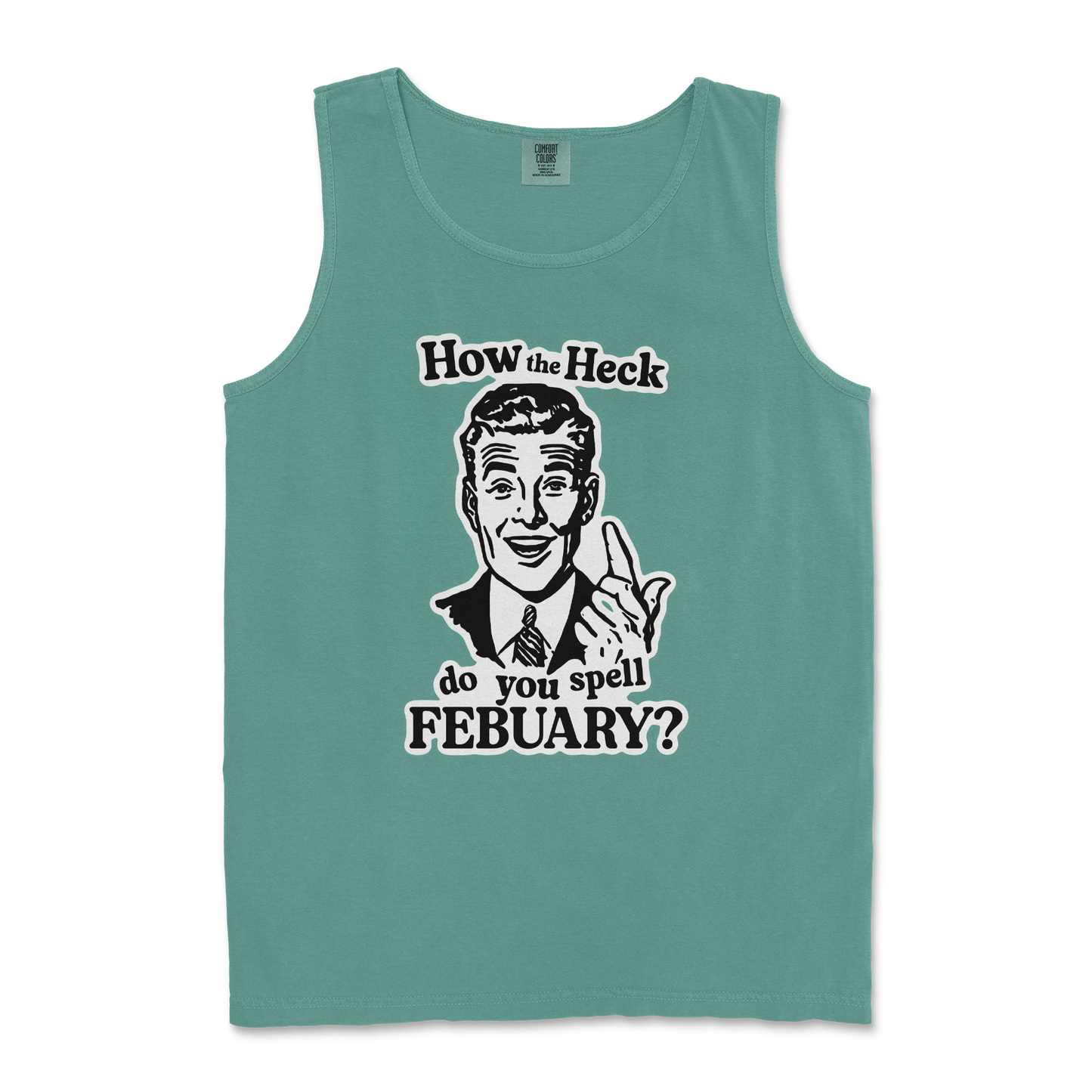 Comfort Colors Tank Top February in Light Green