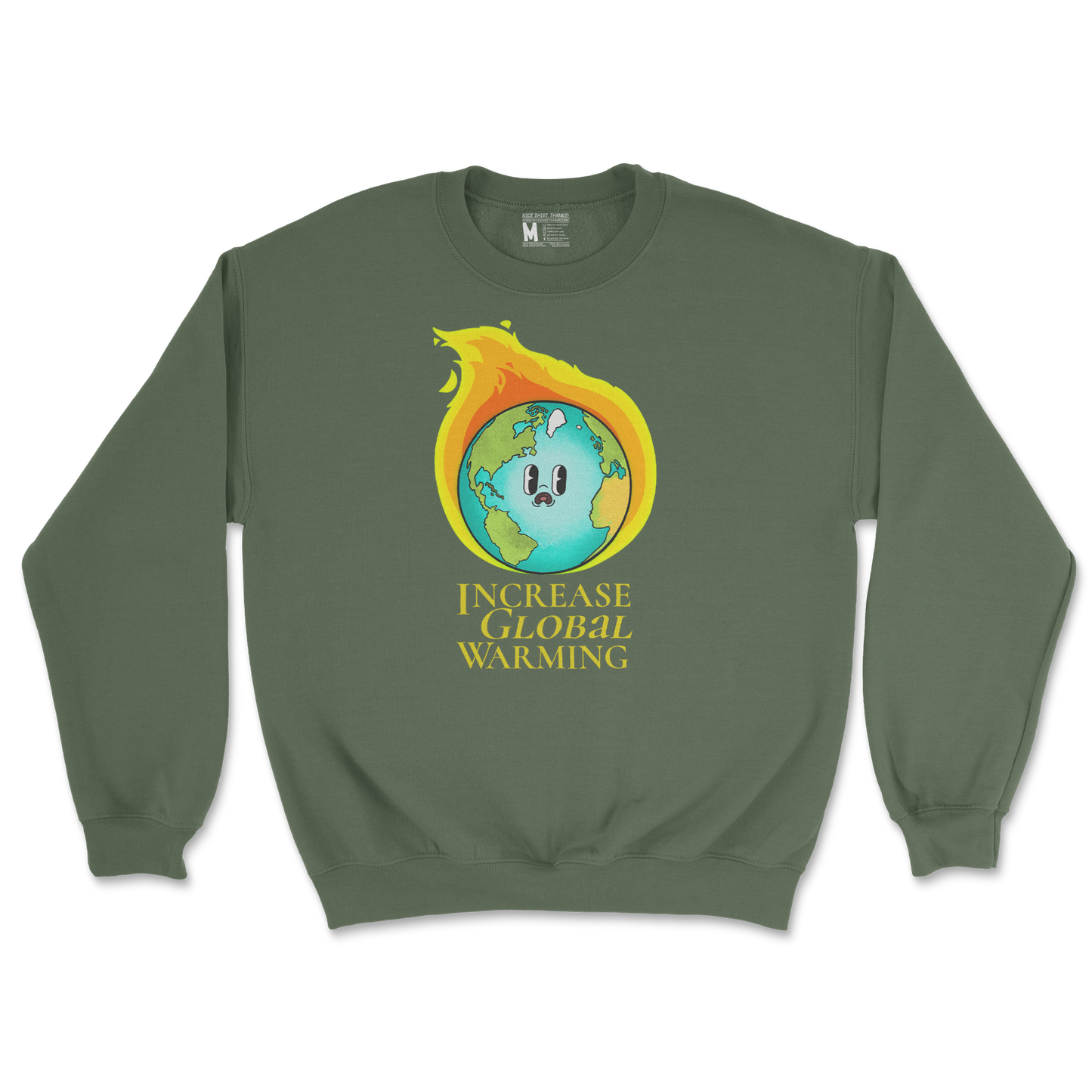 Gildan SoftStyle Crew Neck in MilitaryGreen