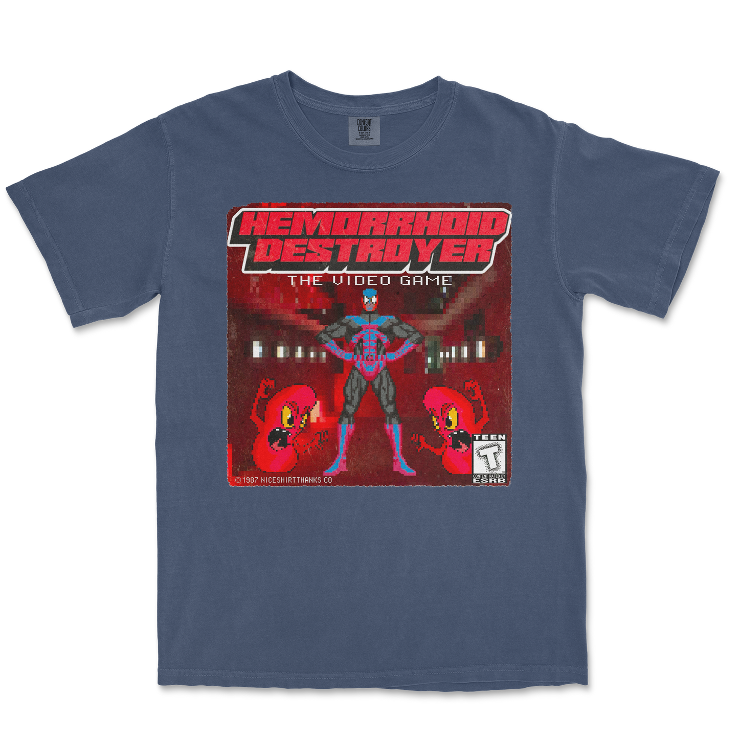Comfort Colors T-Shirt Hemorrhoid Destroyer in Midnight