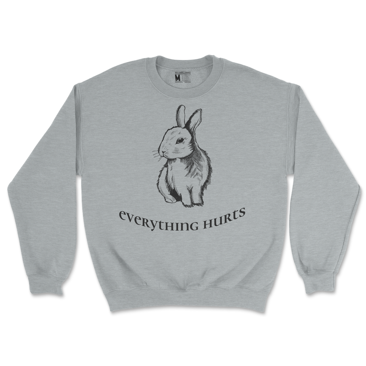 Gildan SoftStyle Crew Neck Everything Hurts in Sports Grey