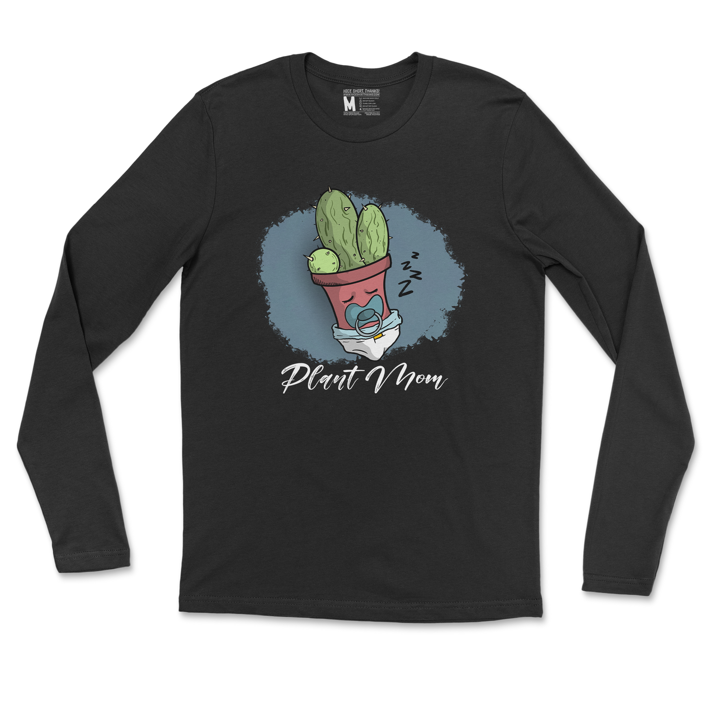 Gildan SoftStyle Long Sleeve Plant Mom 2 in Black