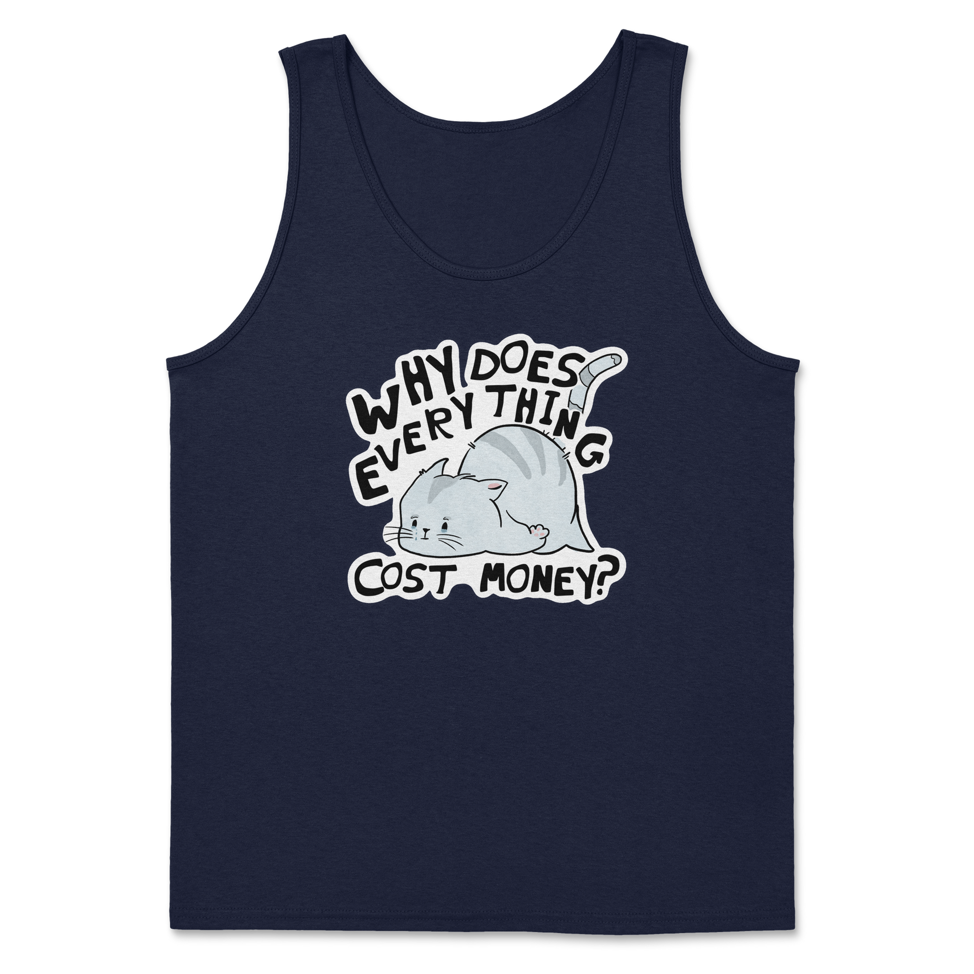 Heavy Blend Tank Top Broke Cat in Navy