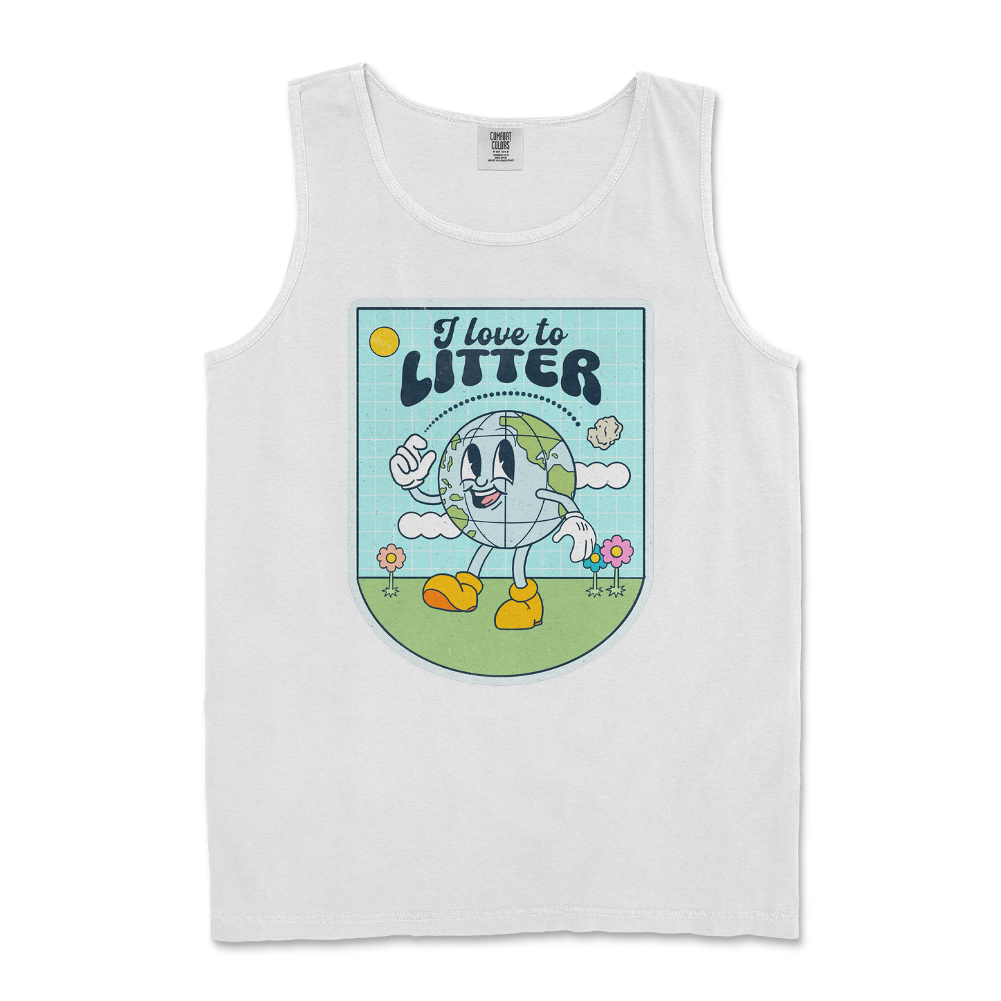 Comfort Colors Tank Top Earth Day in White