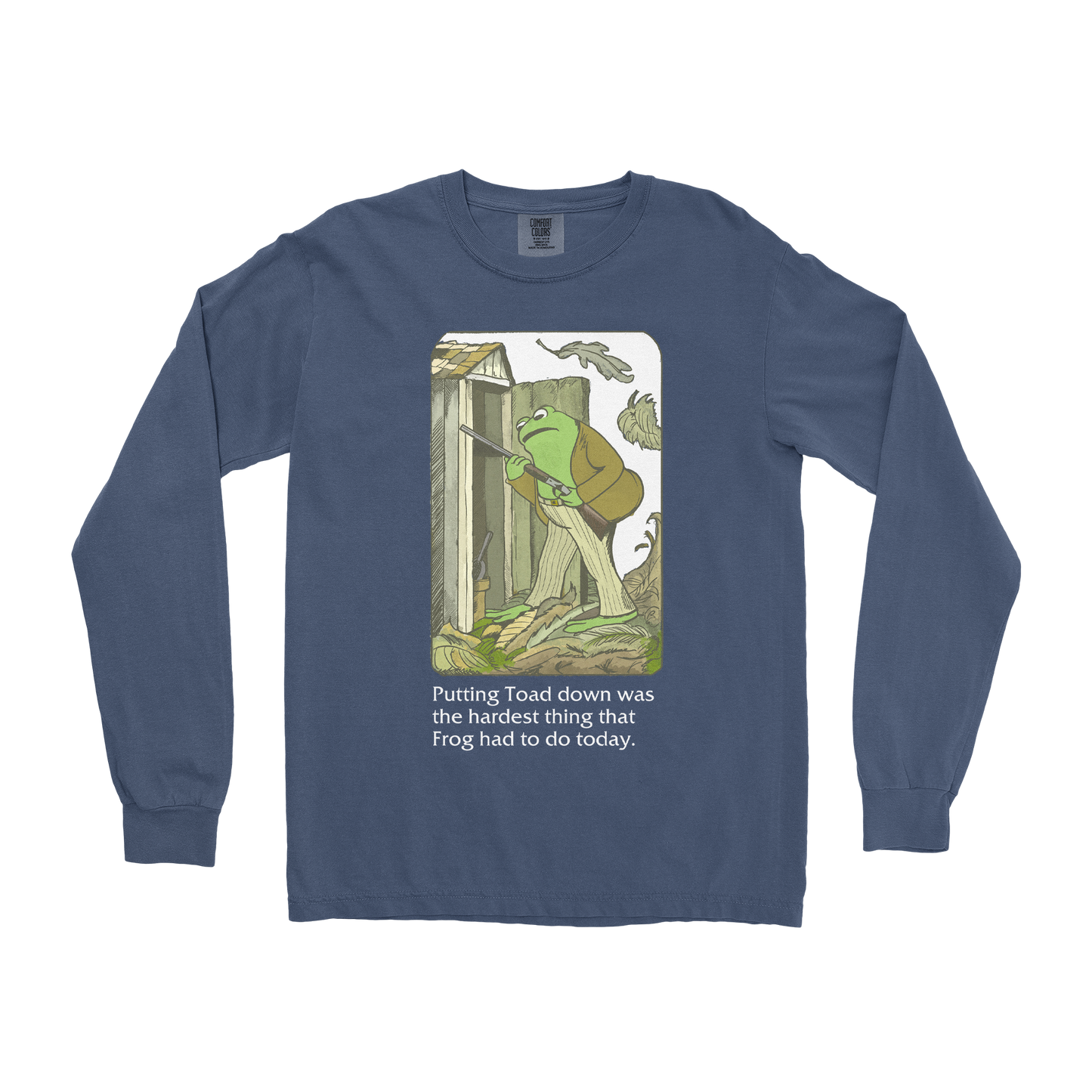 Comfort Colors Long Sleeve Frog and Toad in Midnight