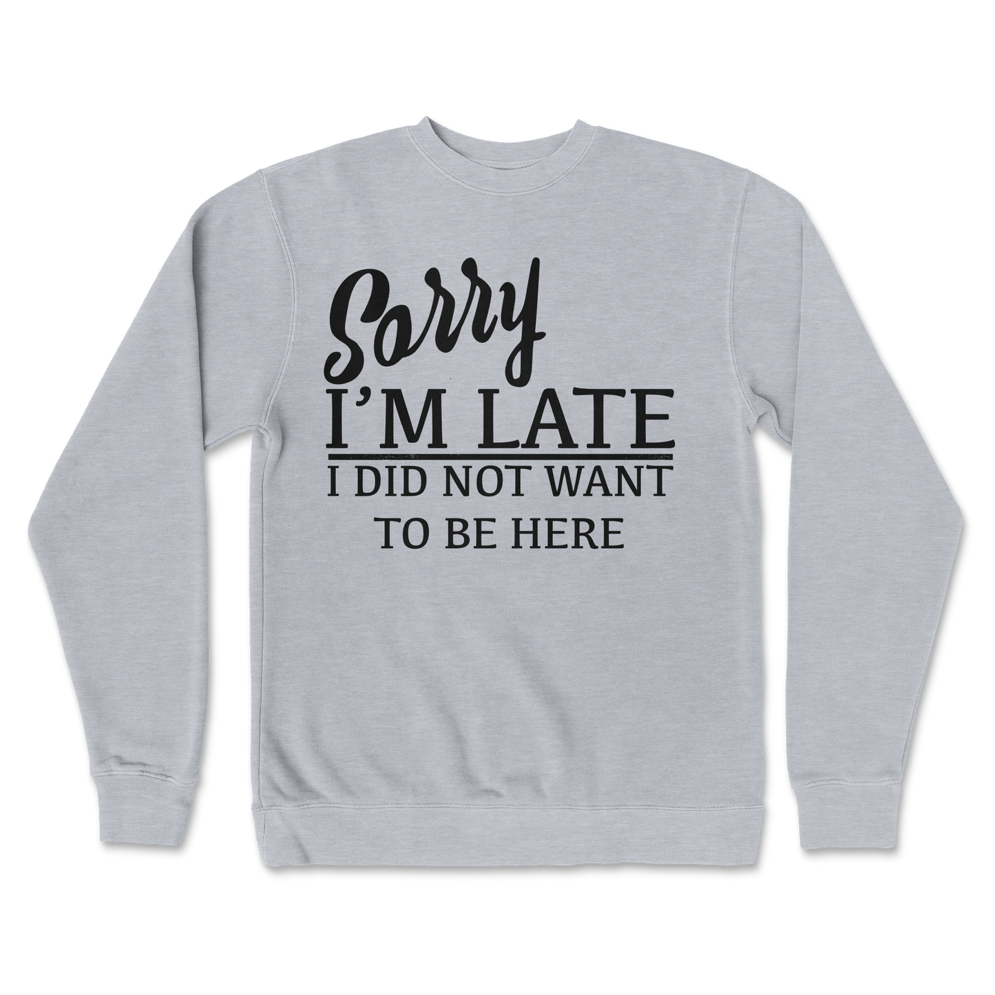 Independent Clothing Co. Crew Neck Late in Grey-Heather
