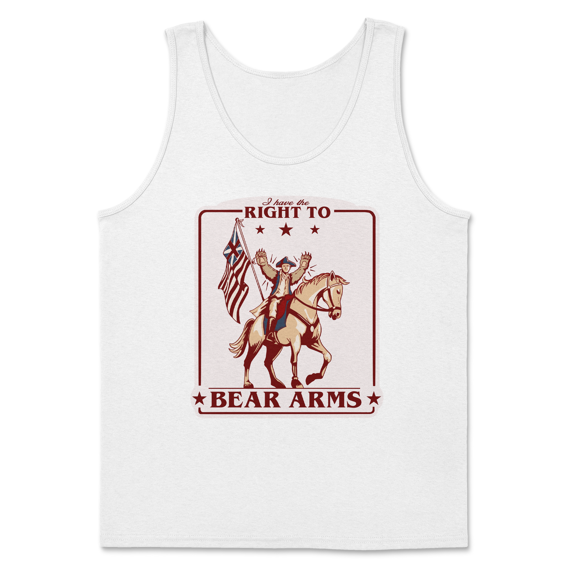 Heavy Blend Tank Top Right to Bear Arms in White