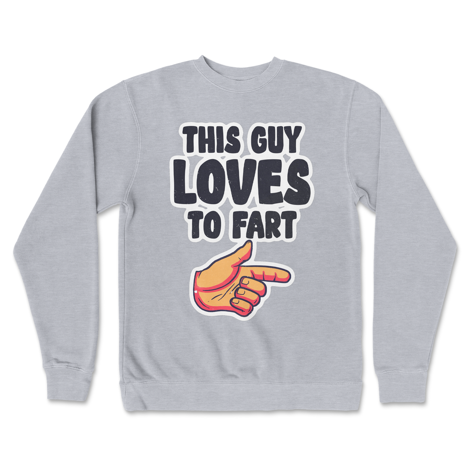 Independent Clothing Co. Crew Neck Who Farted  in Grey-Heather