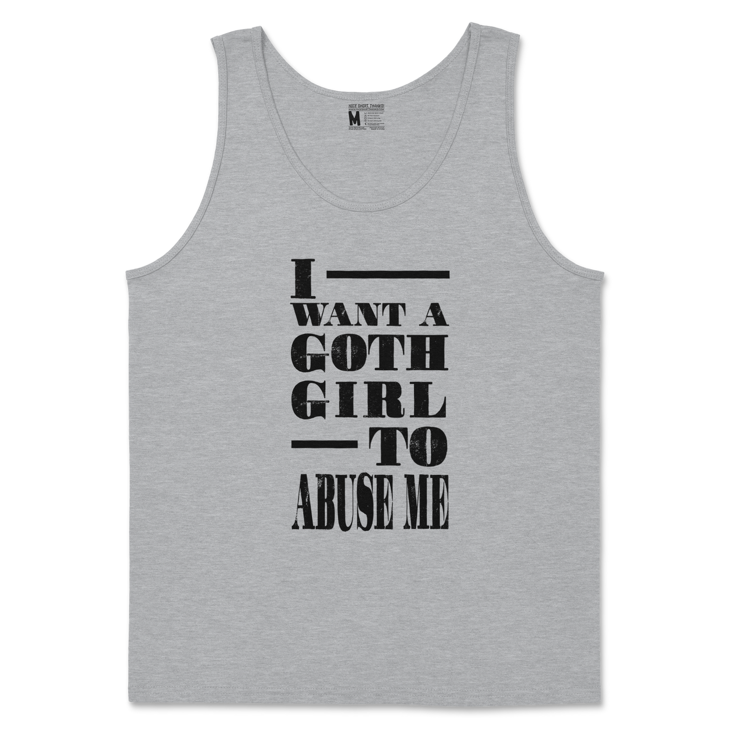 Gildan SoftStyle Tank Top I Want A Goth GF in SportsGrey