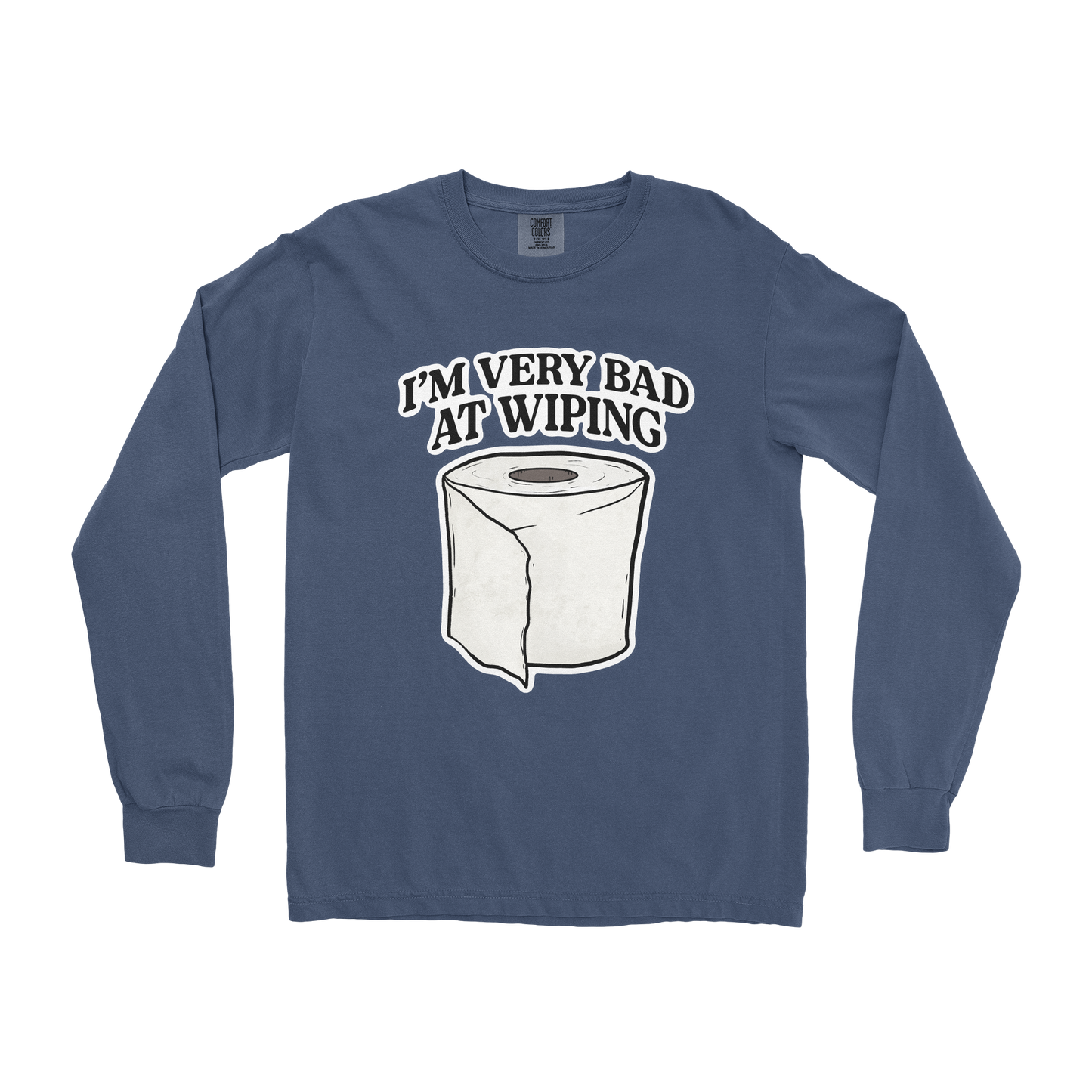 Comfort Colors Long Sleeve Bad Wiper in Midnight