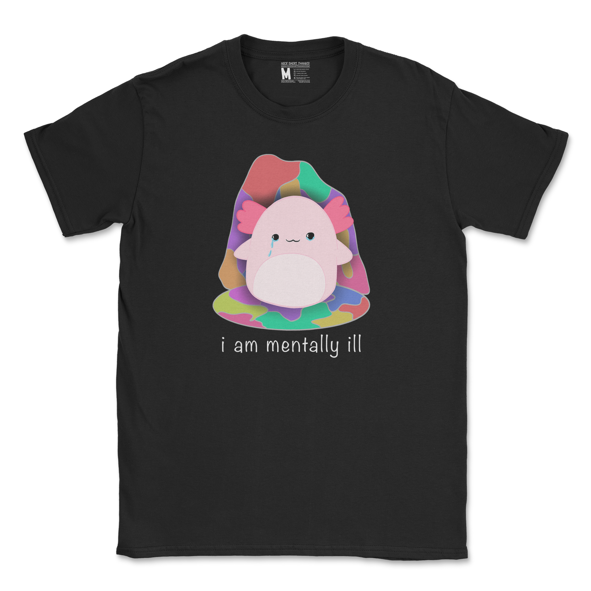 Gildan SoftStyle T-Shirt Mentally Ill and Squishy in Black