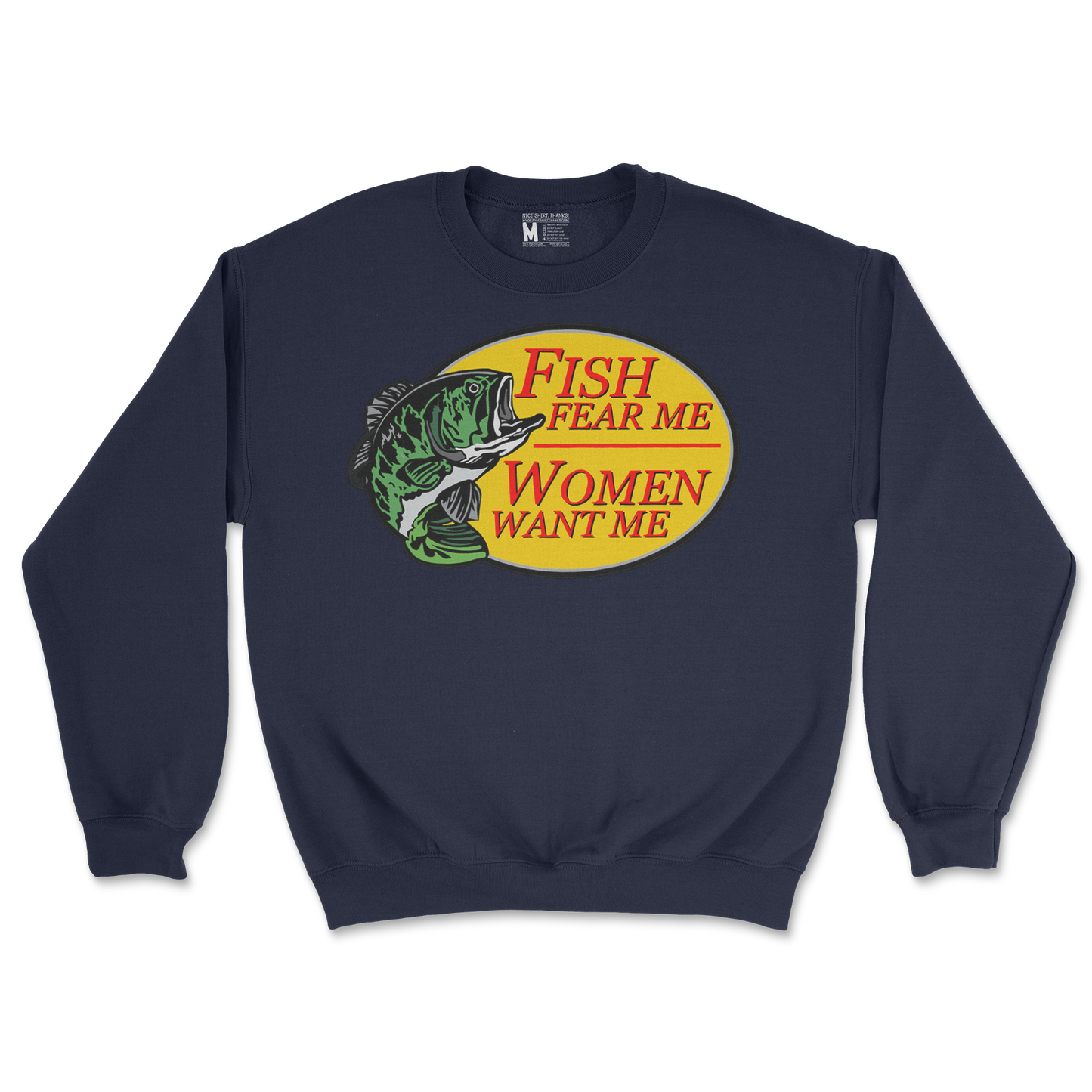 Gildan SoftStyle Crew Neck For The Fishermen in Navy