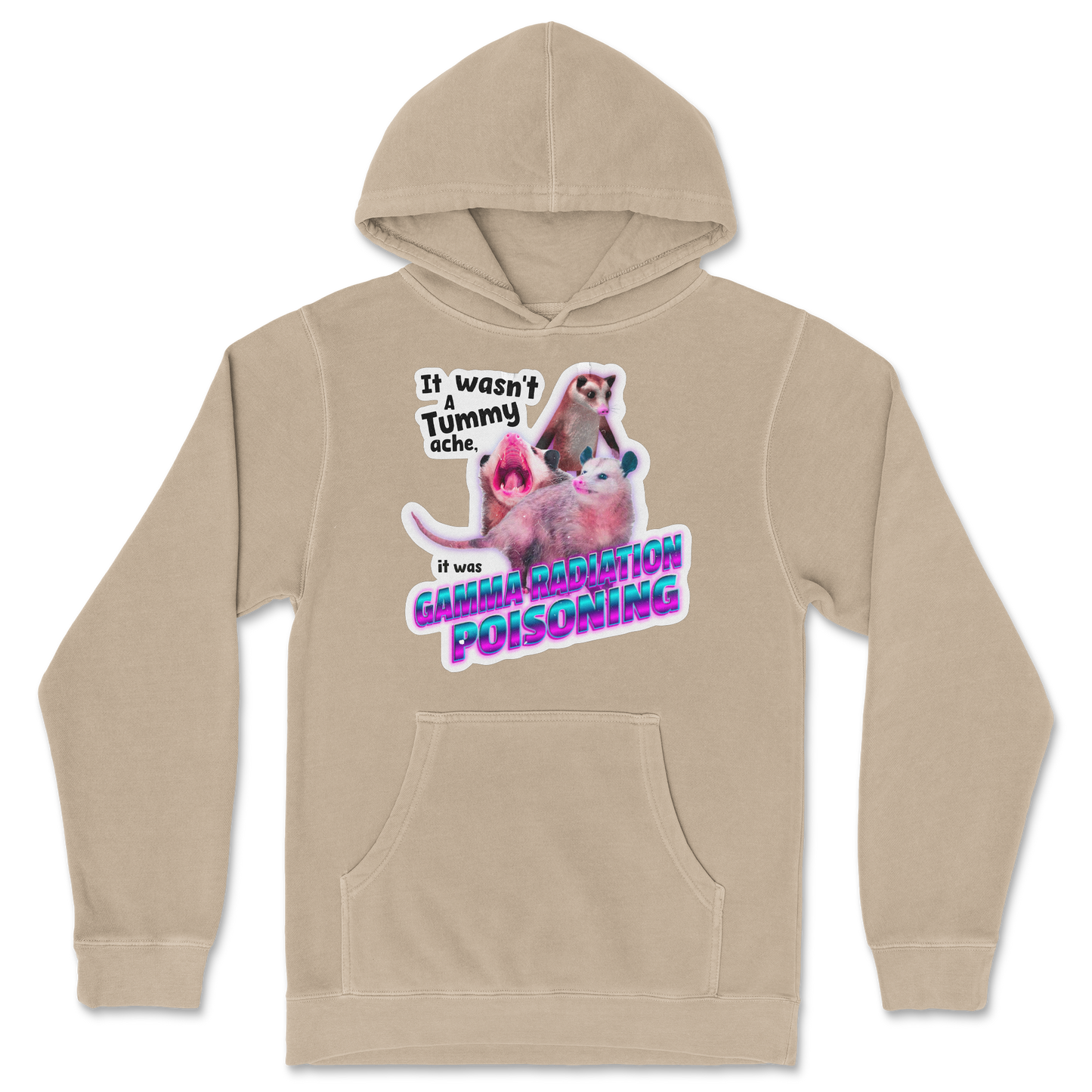 Independent Clothing Co. Hoodie Possum Radiation in Sandstone