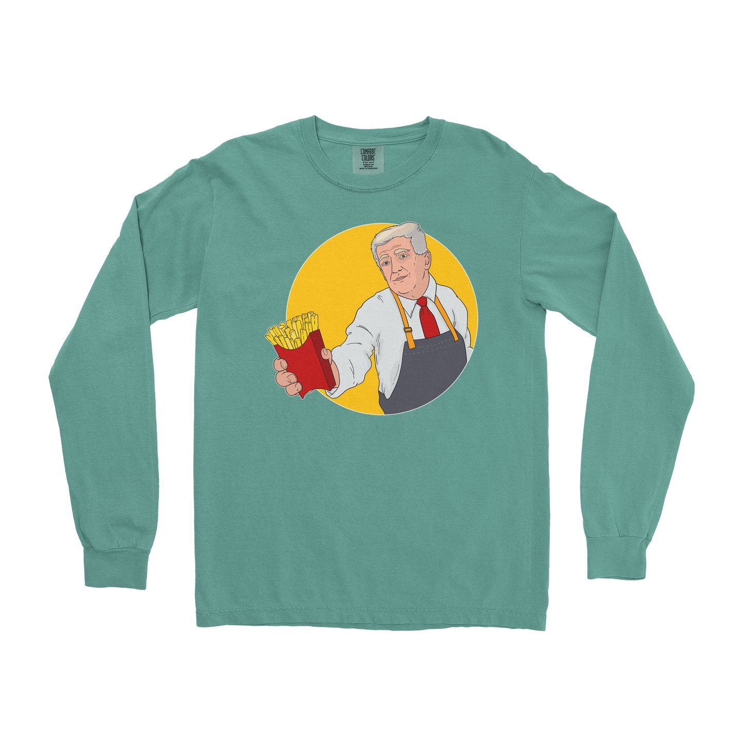 Comfort Colors Long Sleeve McTrump in Light-Green